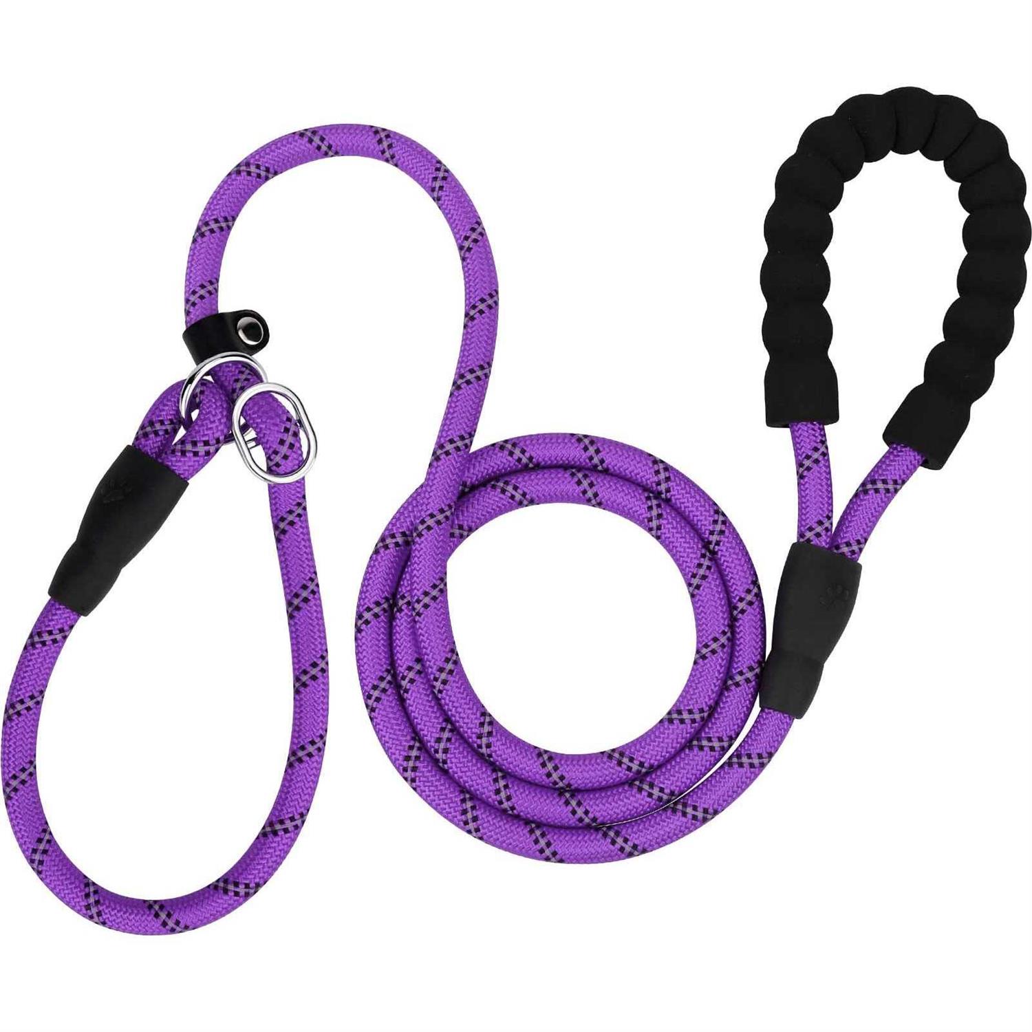 TagME 6 FT Slip Lead Dog Leash,12 colors,Reflective Strong Rope Slip Leash with Padded Handle,Durable No Pulling Pet Training Leash Dogs