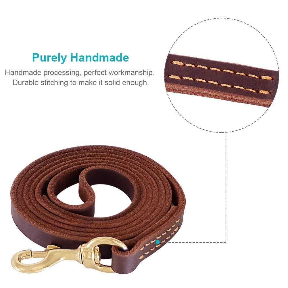 Alternative view of FAIRWIN Leather Dog Leash 6 Foot Braided Heavy Duty Training Leash for Large Medium Small Dogs