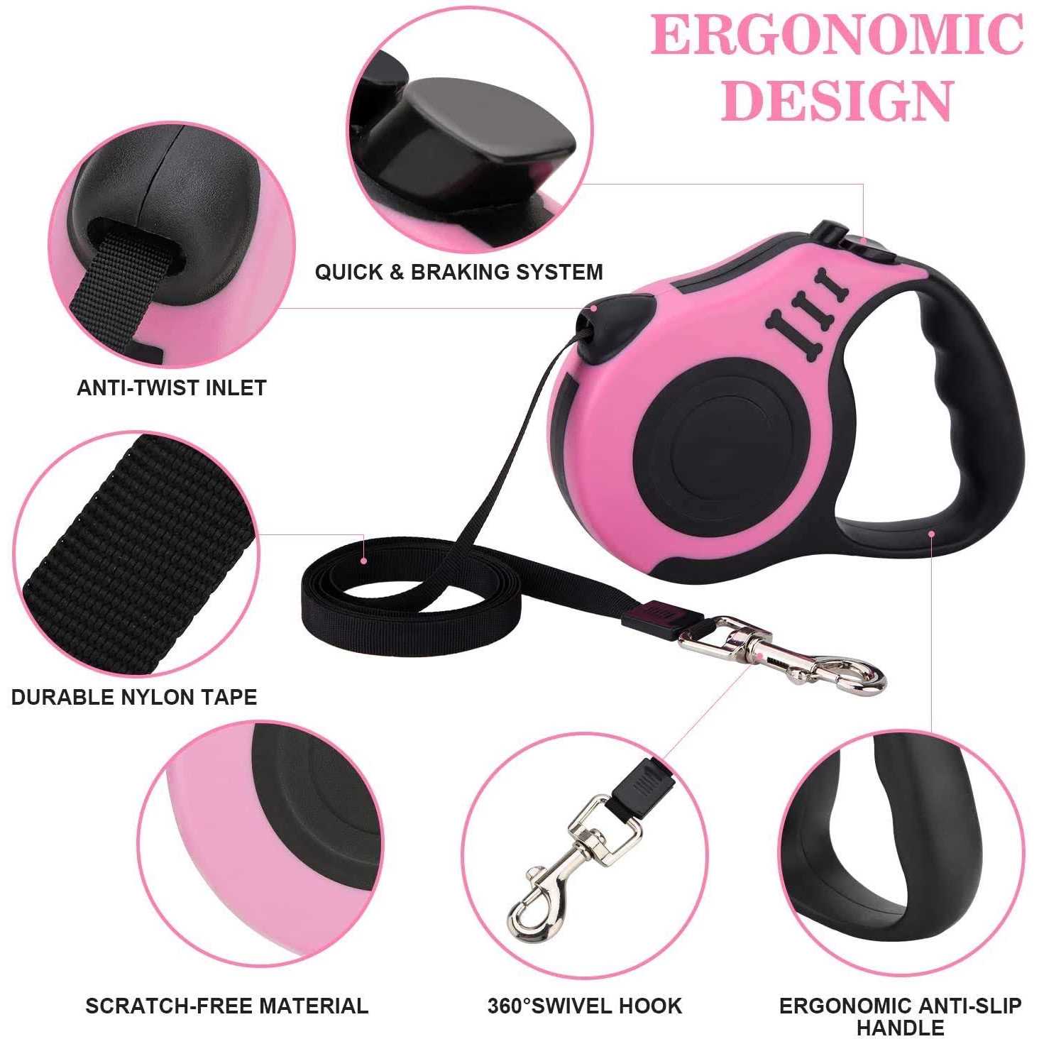 Alternative view of Alicedreamsky Retractable Dog Leash Long Suitable for Small Medium Dogs up