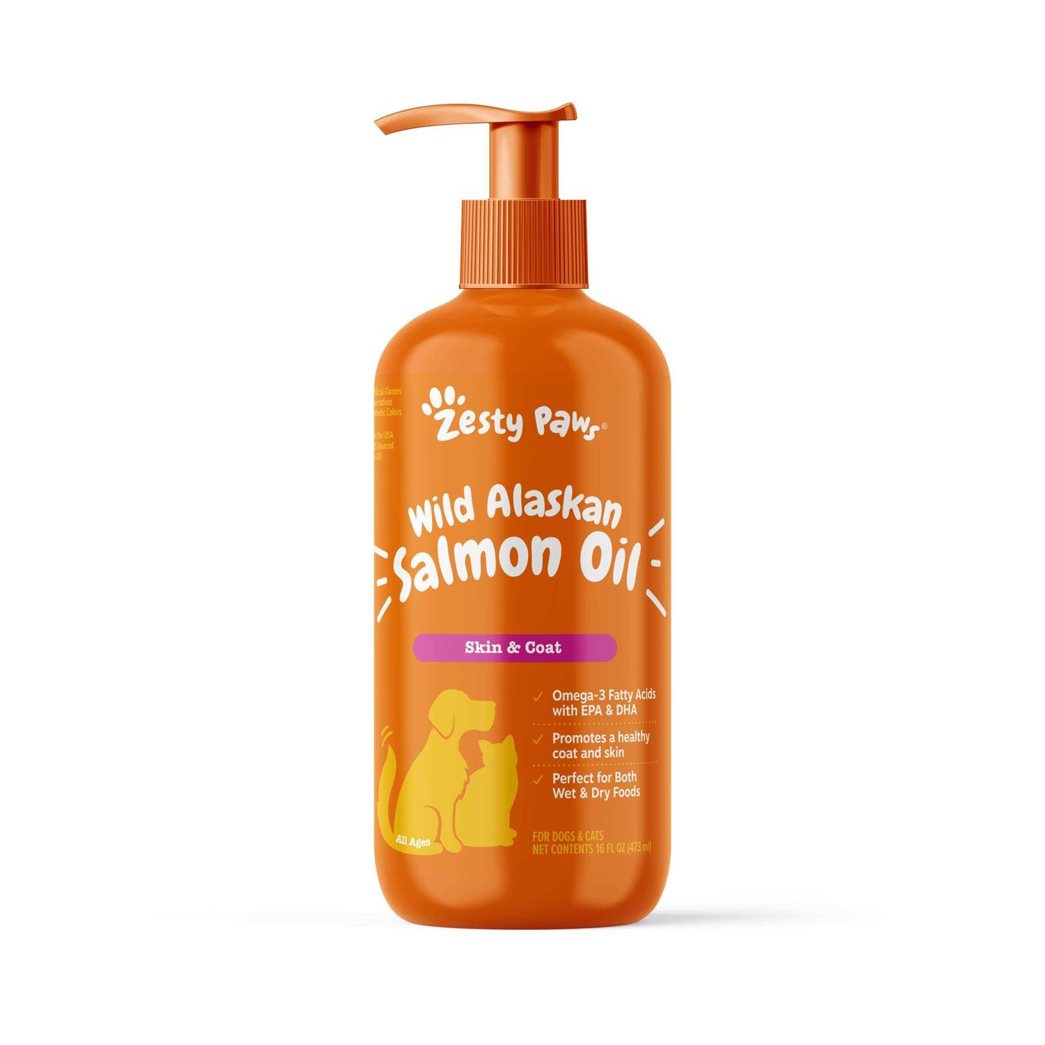 Zesty Paws Wild Alaskan Salmon Oil for Dogs & Cats
