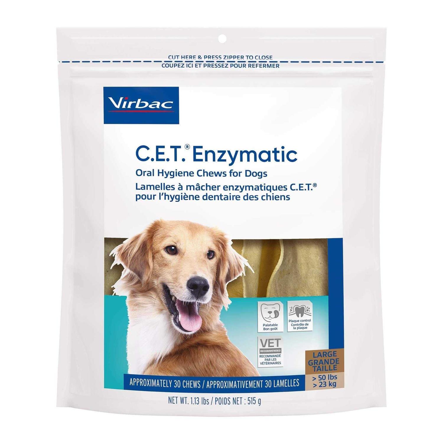 Virbac C.E.T. Enzymatic Oral Hygiene Chews for Dogs
