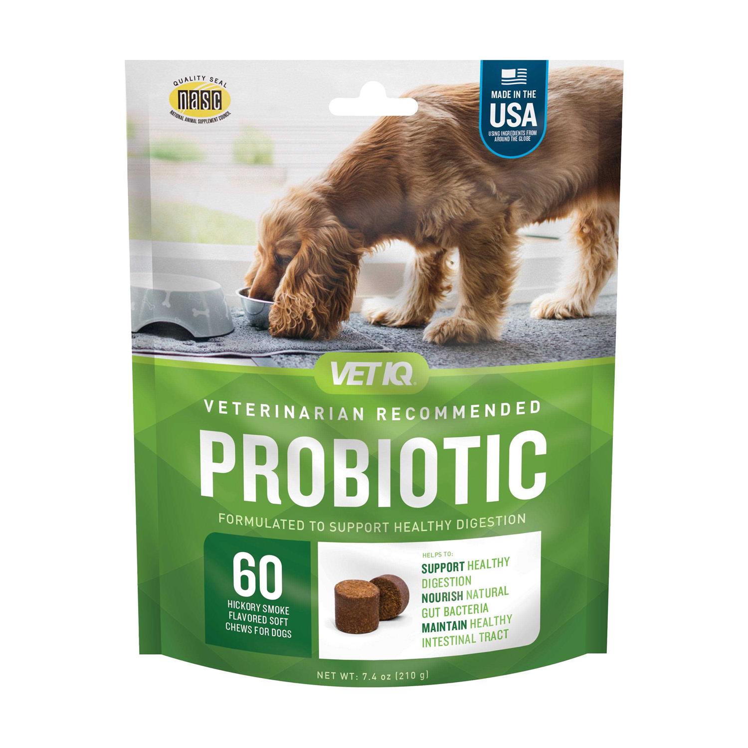 VetIQ Probiotic Soft Chew Supplement for Dogs