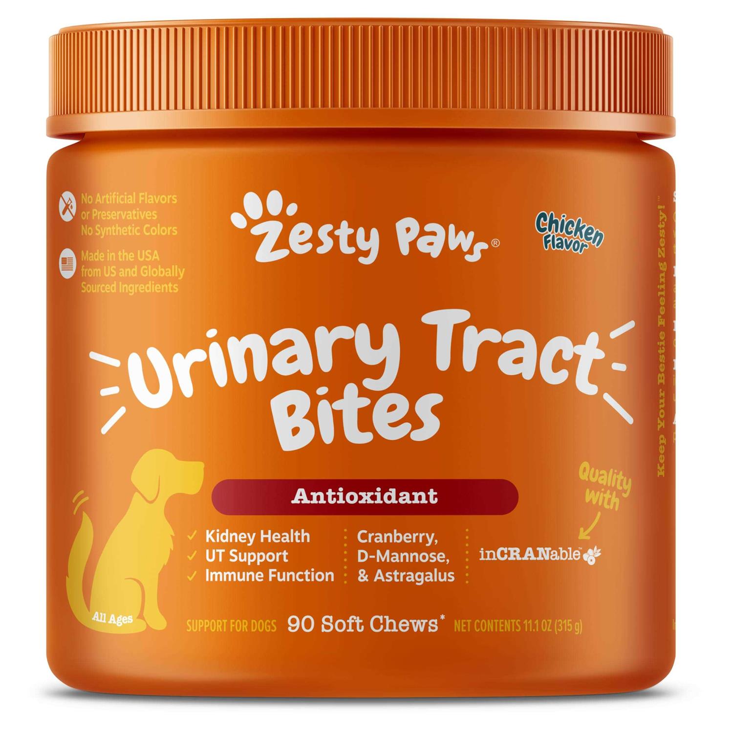 Zesty Paws Cranberry Bladder Bites for Dogs