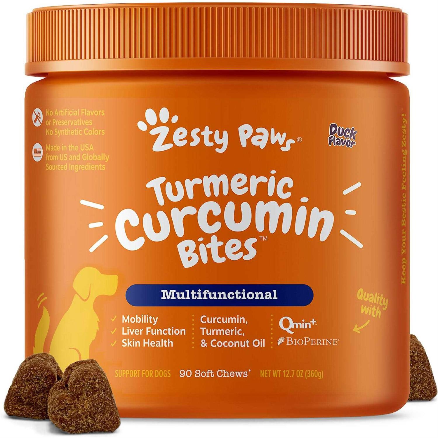 Zesty Paws Turmeric Curcumin Bites for Dogs