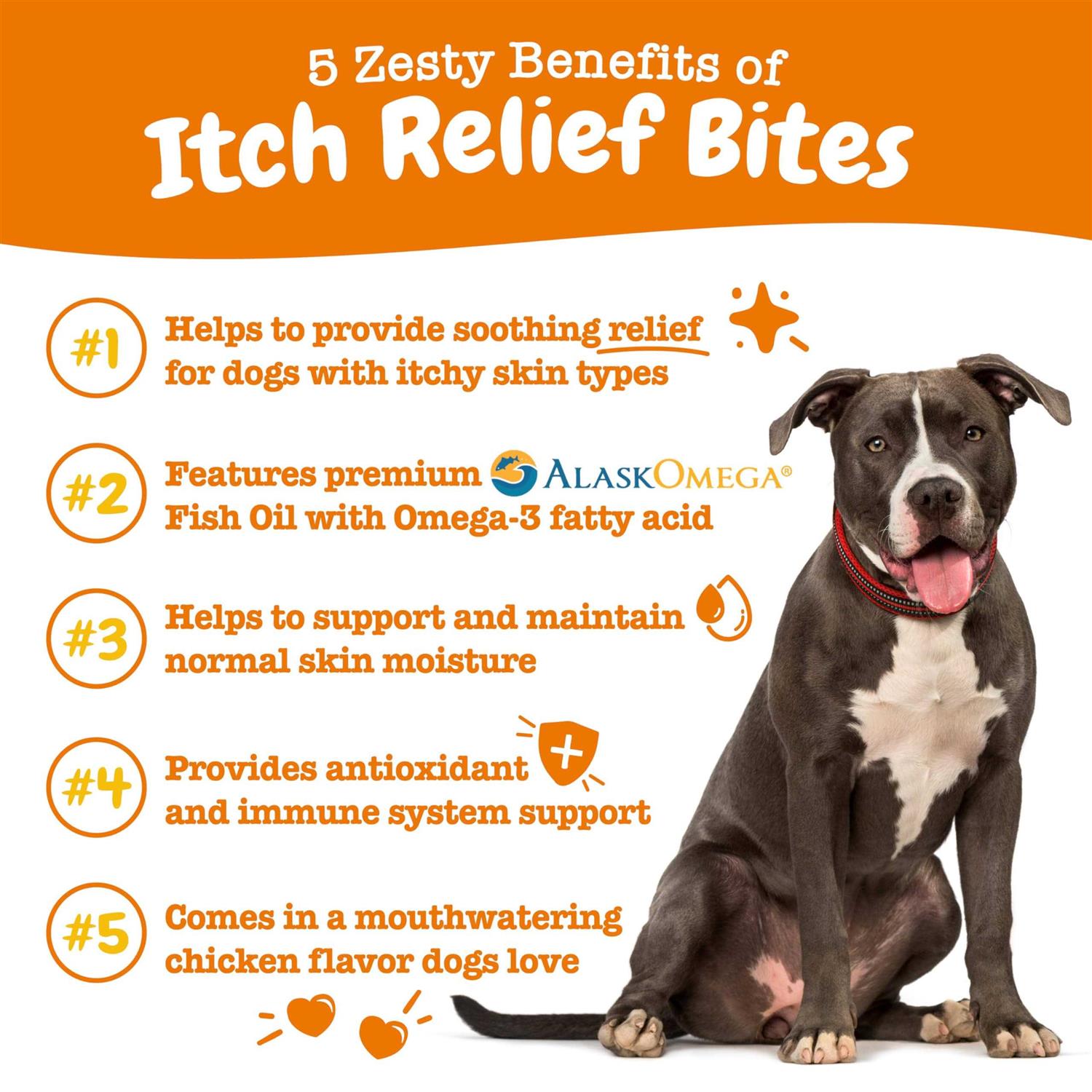 Alternative view of Zesty Paws Itch Relief Bites Chicken Flavored Soft Chews Supplement for Dogs