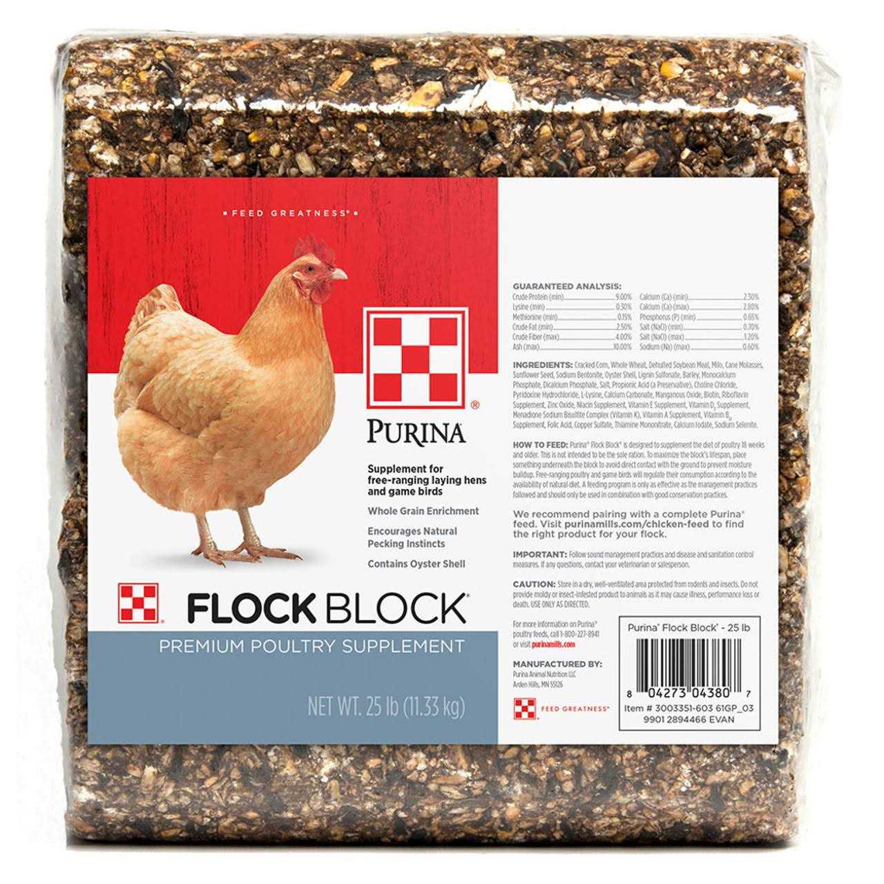 Alternative view of Purina Flock Block