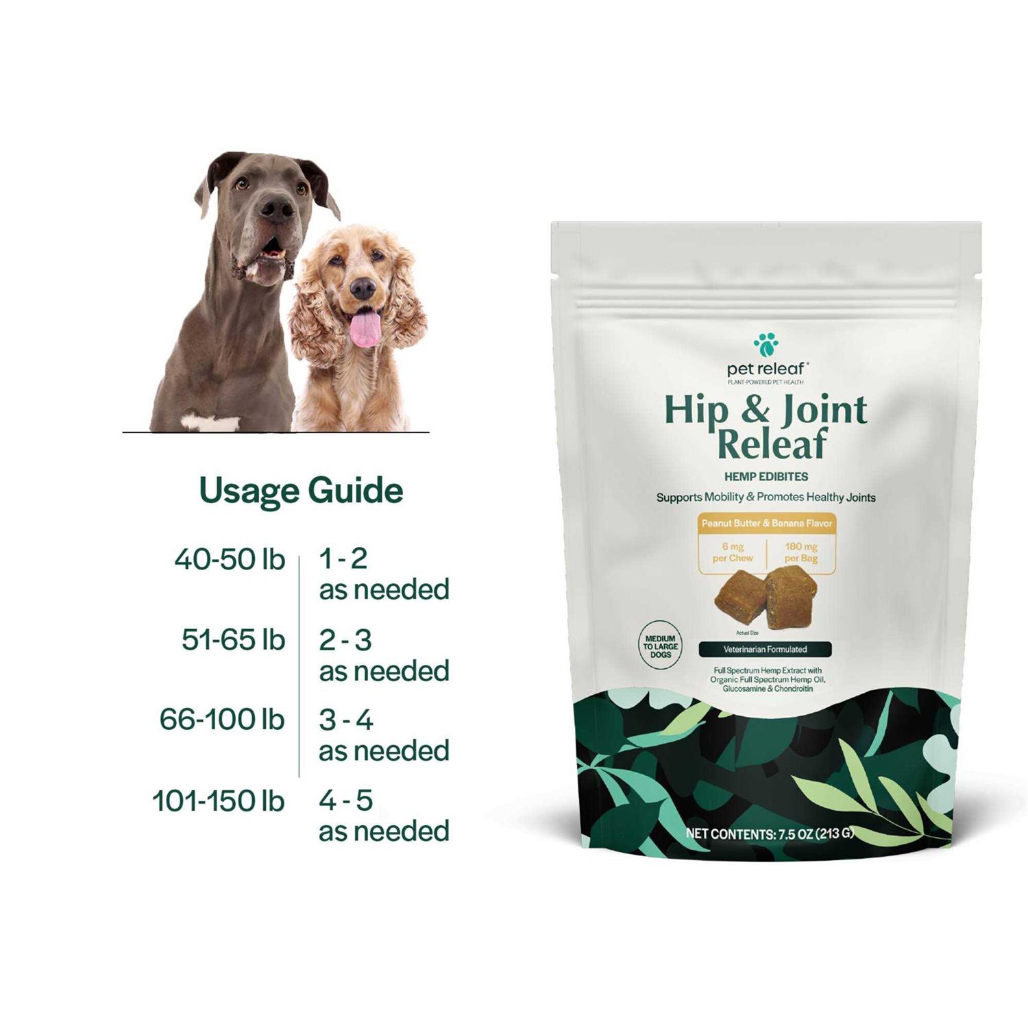 Alternative view of Pet Releaf Hip & Joint Releaf Edibites Peanut Butter & Banana Medium to Large Dogs