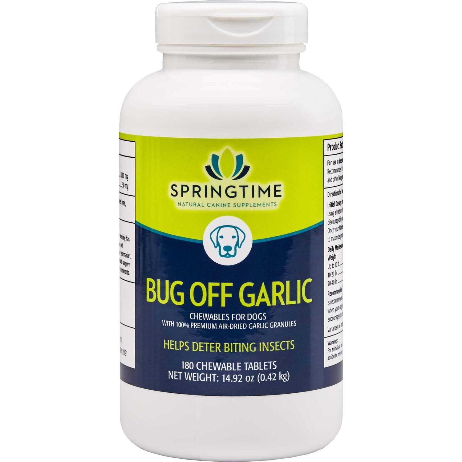Springtime Bugoff Garlic Chewables 180Tabs for Dogs by All Vet Supply