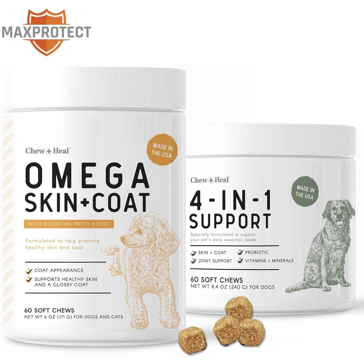 Chew + Heal Omega Skin + Coat Supplement