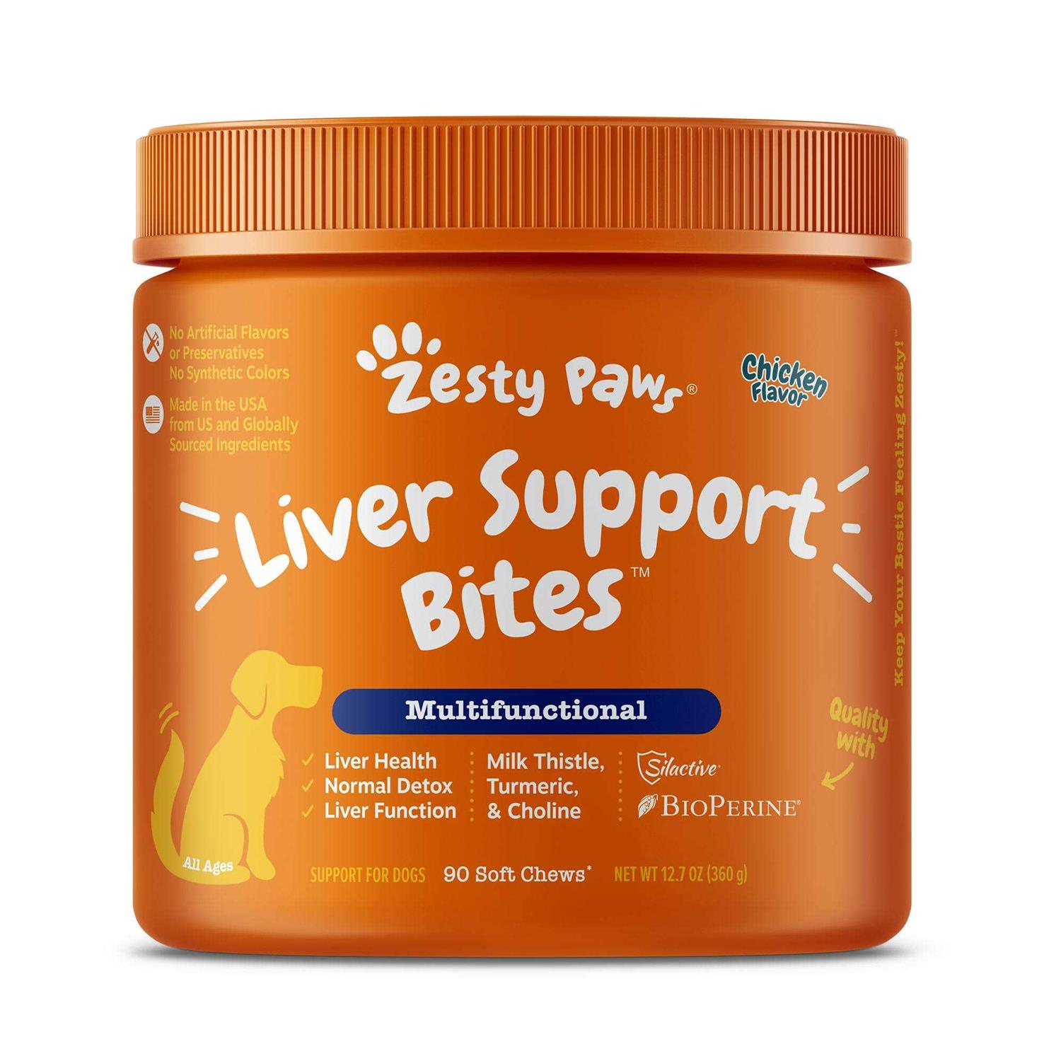 Zesty Paws Liver Support Bites for Dogs