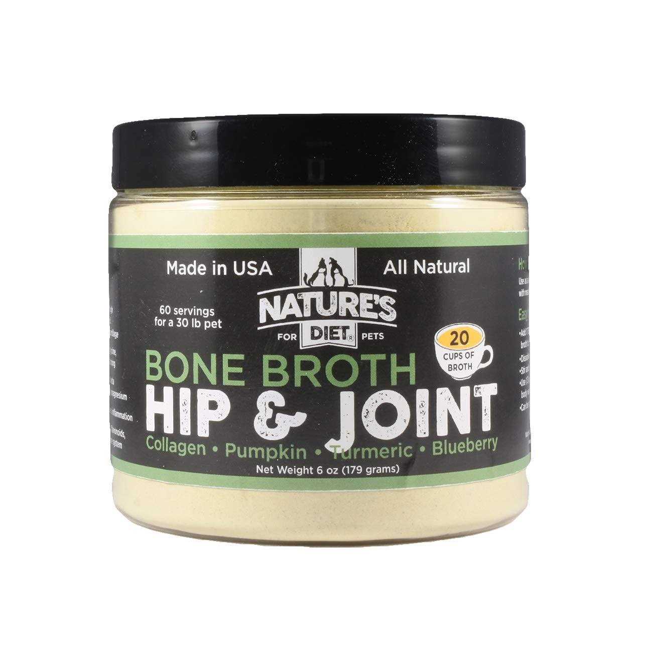 Nature's Diet Pet Original Bone Broth Protein Powder with Functional Benefits for Hip and Joint, Digestion, Skin and coat