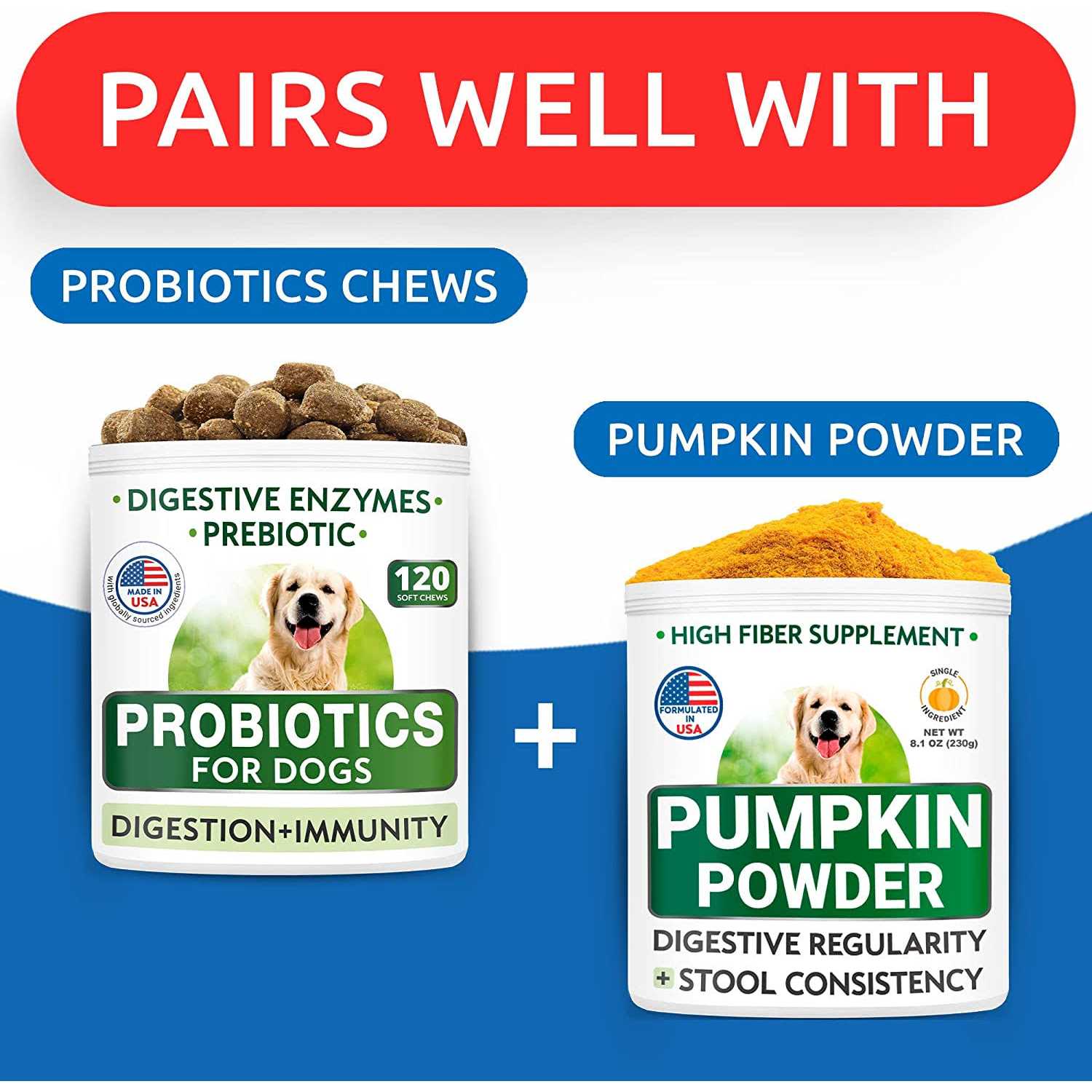 Alternative view of Bark&Spark Pumpkin for Dogs 8.1oz Powdered Fiber Supplement and Stool Softener