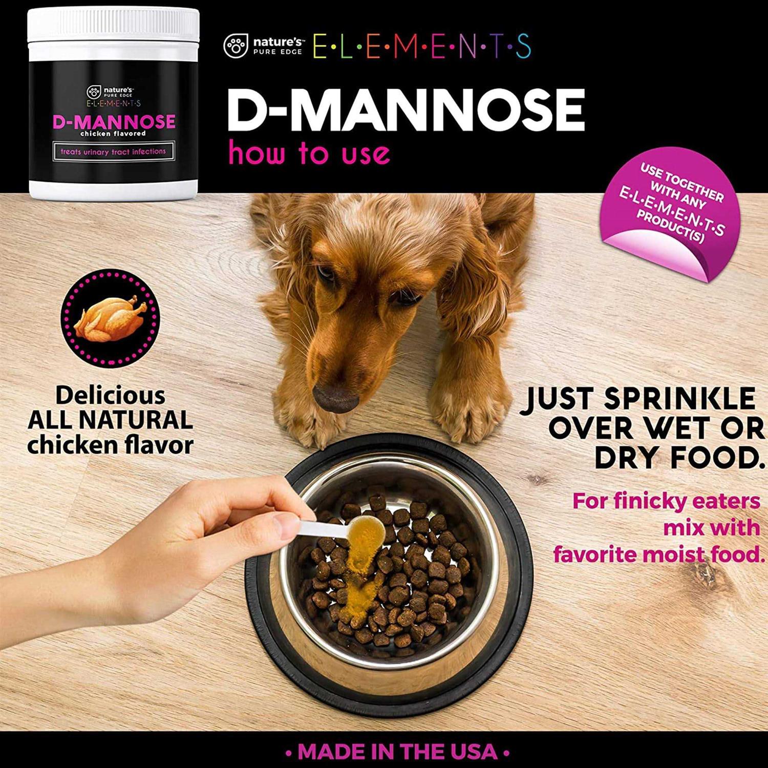 Alternative view of Nature's Pure Edge D Mannose Powder for Kidney Health Dog & Cat Urinary Supplement