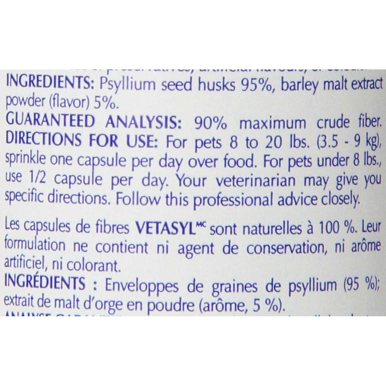 Alternative view of Vetasyl Fiber Capsules