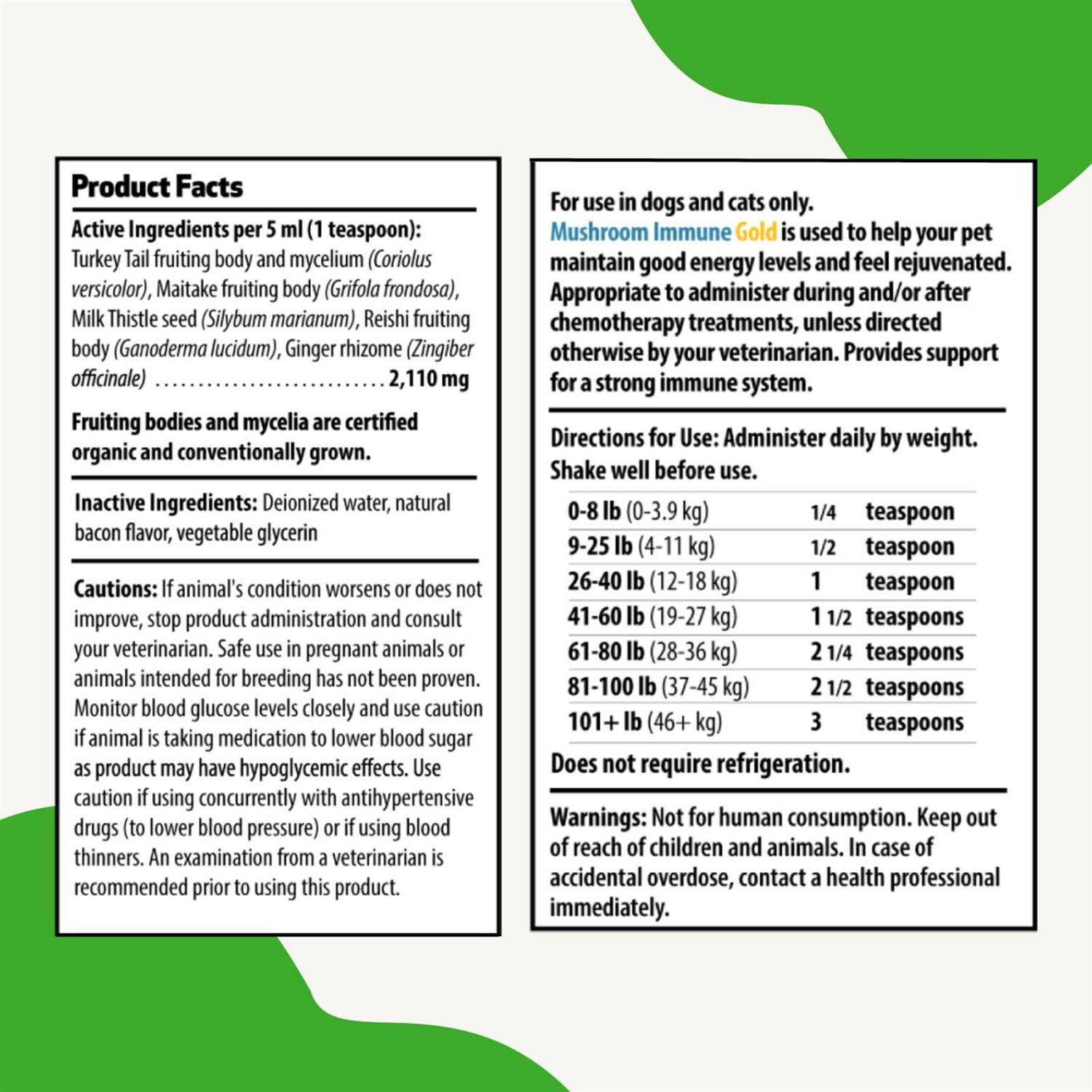 Alternative view of Pet Wellbeing Mushroom Immune Gold for Cats and Dogs