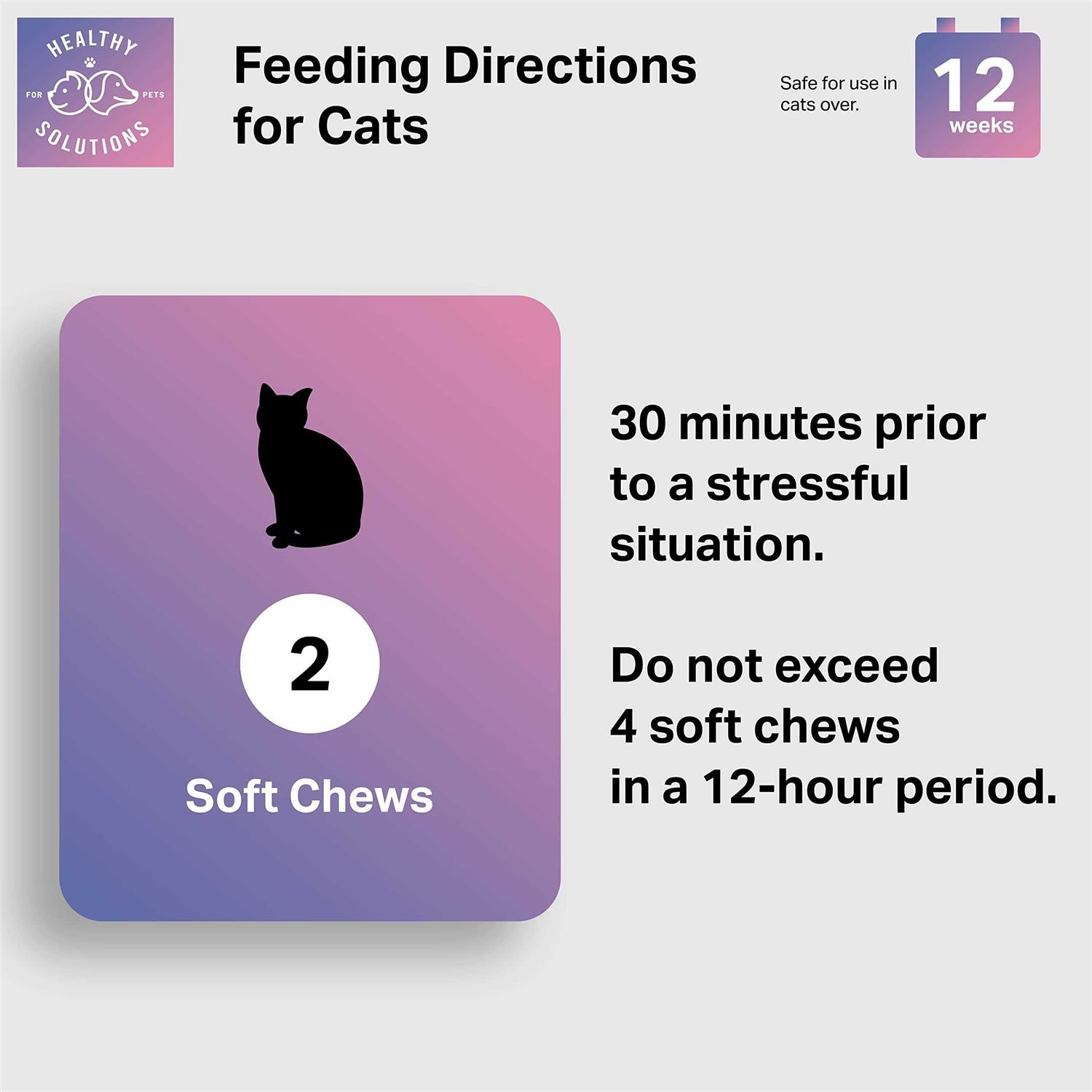 Alternative view of Healthy Solutions for Pets Calming Chews for Cats Cat Calming Treats for Anxiety