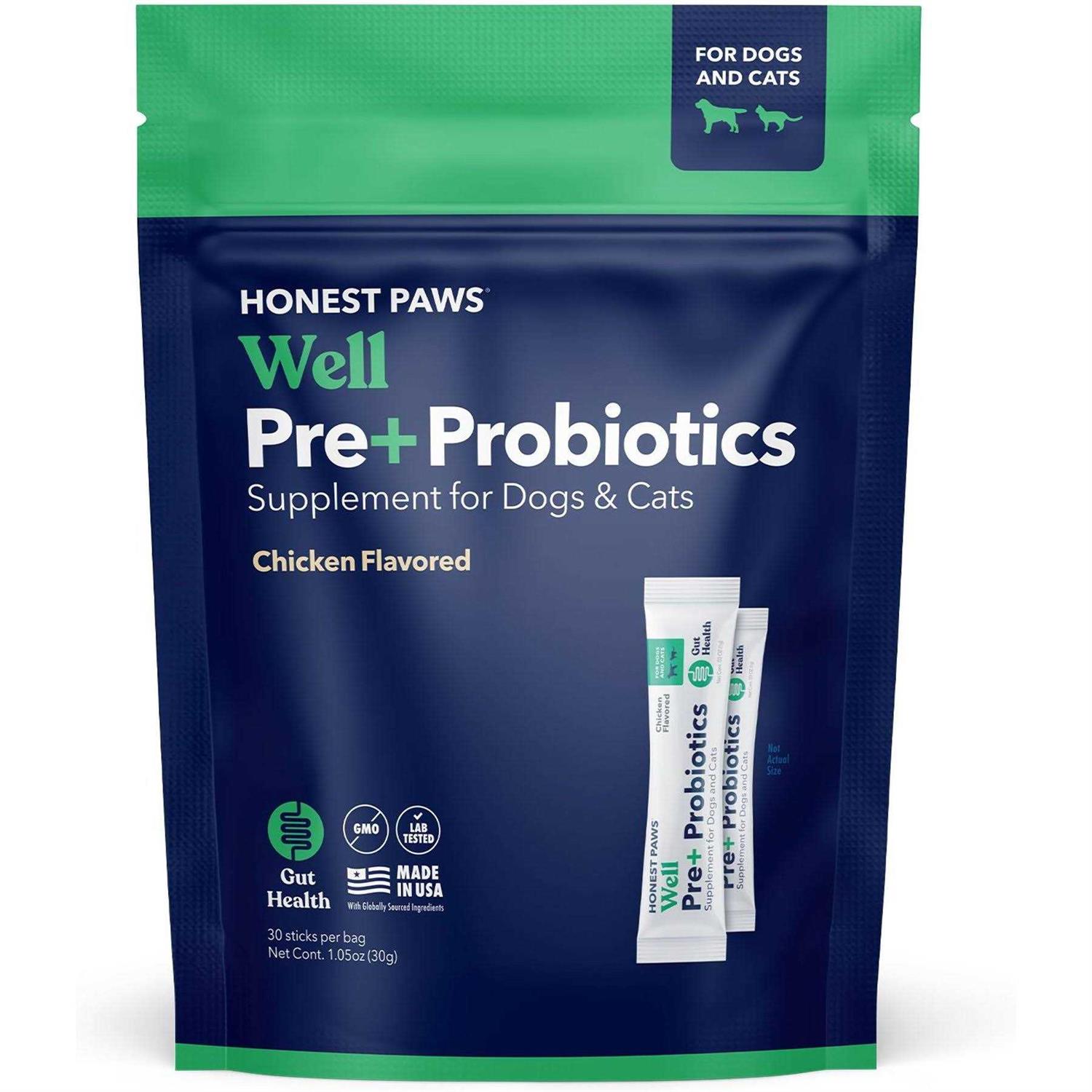 Alternative view of Honest Paws Probiotics for Dogs Made in USA Dog Probiotic Powder with Prebiotic for Healthy Gut, Digestive and Immune Support