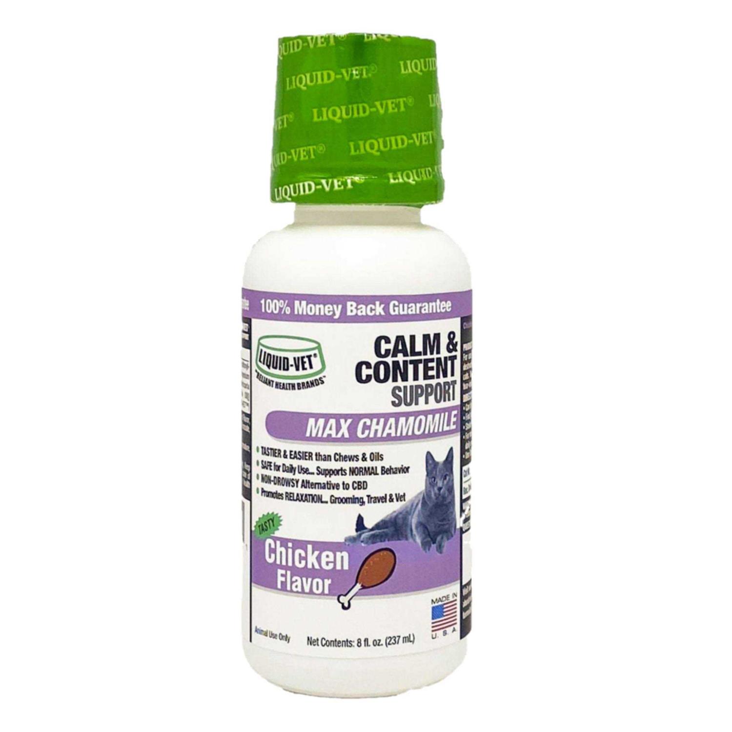 Liquid-Vet Feline Calm & Content Support Flavor Formula for Cats