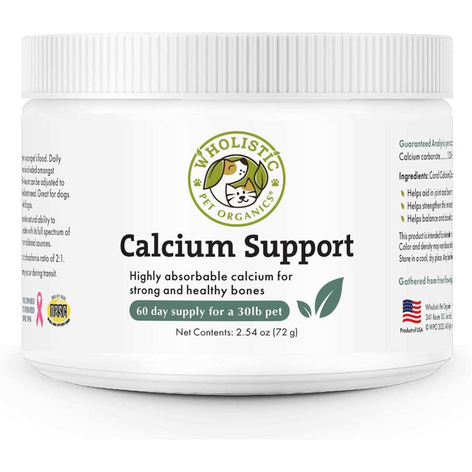 Wholistic Pet Organics Calcium Support Pet Supplement
