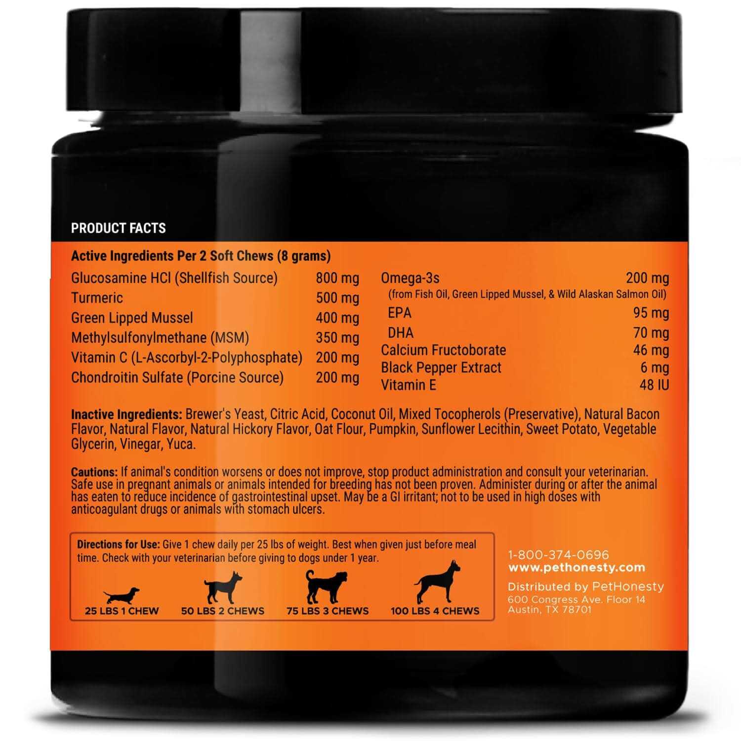 Alternative view of Pet Honesty Hip + Joint Health Max Strength Chews