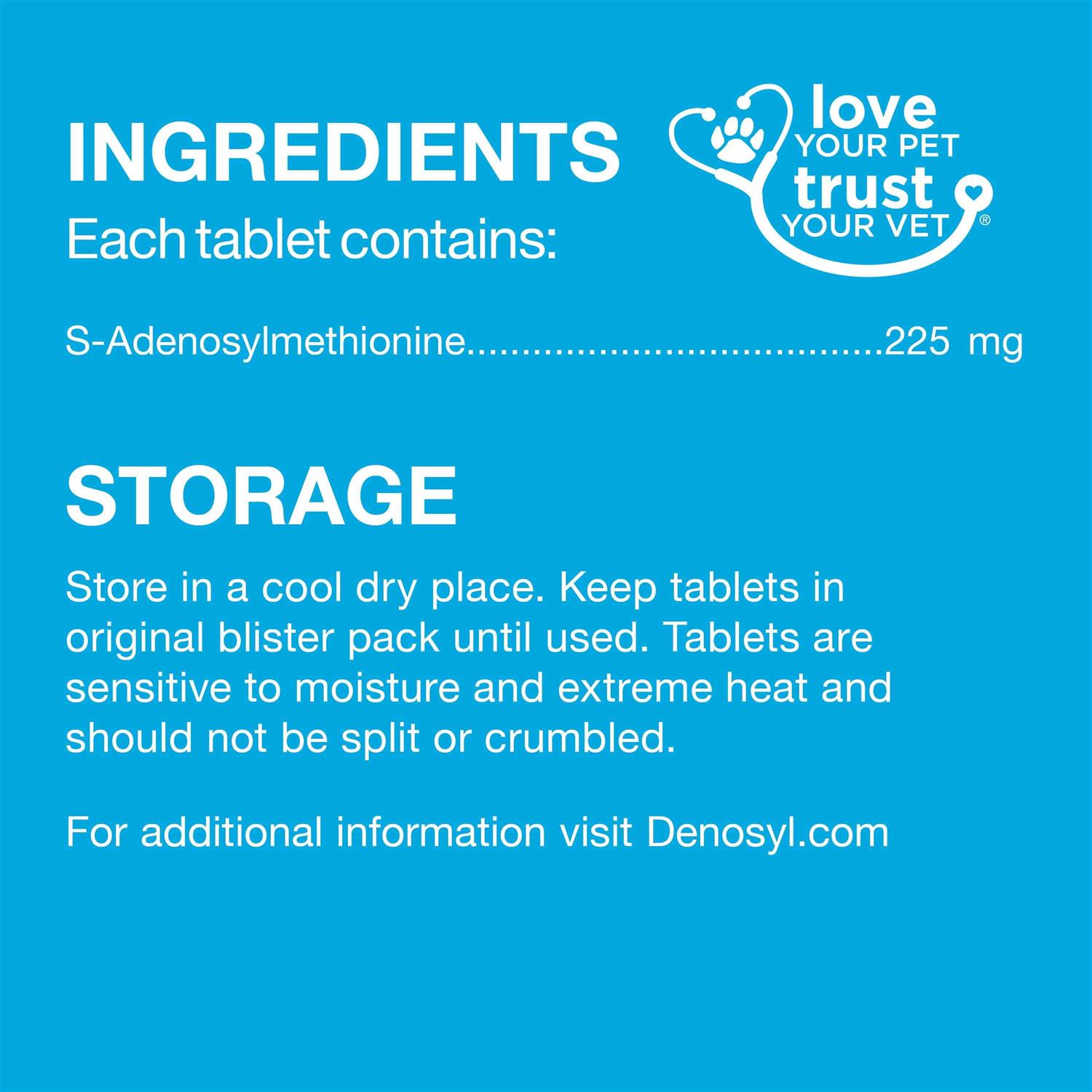 Alternative view of Nutramax Denosyl Tablets Liver & Brain Supplement for Medium Dogs