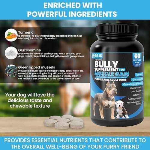 Alternative view of Kilab Dog Weight Gainer Muscle Builder Dog Supplement – Muscle Growth Supplement for Dogs, Puppies and Adults – Bully Growth Formula