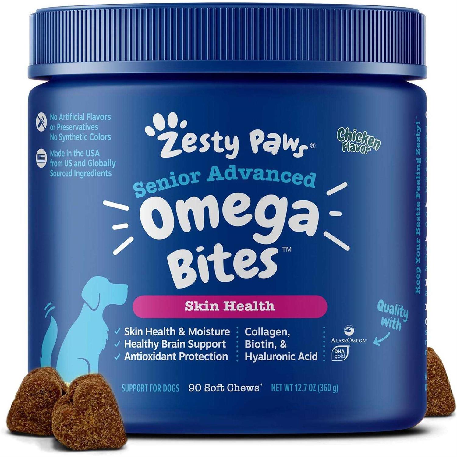 Zesty Paws Advanced Omega Senior Chicken Bites