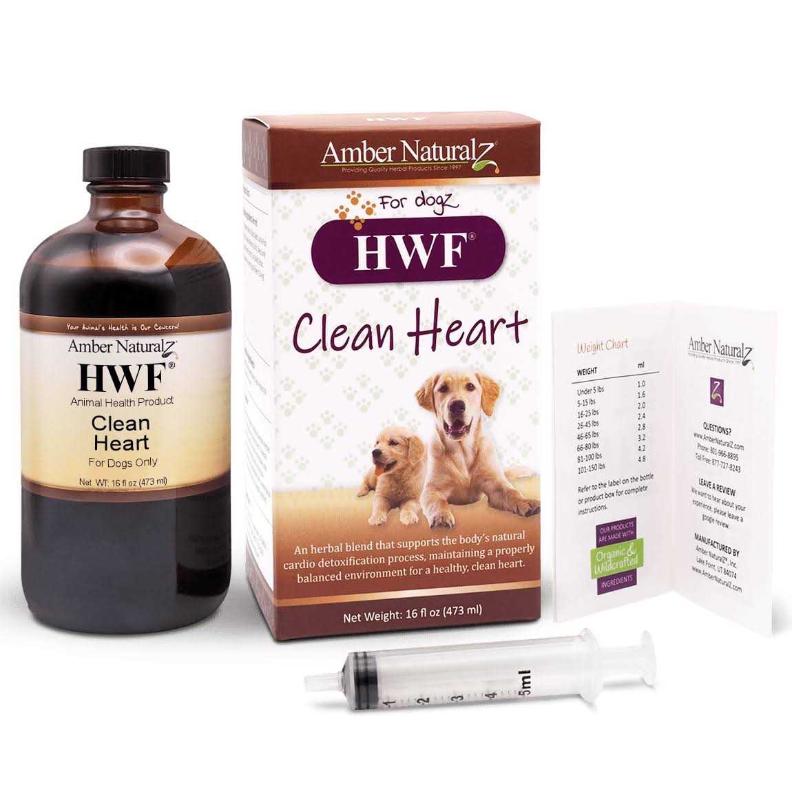 Amber Naturalz HWF Cardiovascular Detox for Canines 16oz