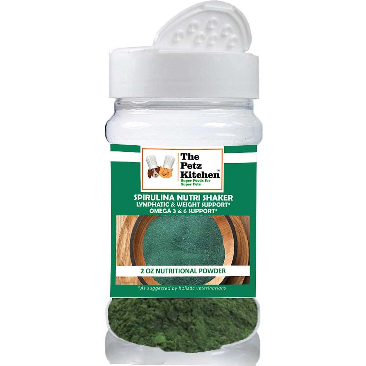 The Petz Kitchen Spirulina Omega 3 & 6 Lymphatic Weight Probiotic Immune Support Petz Organic Spirulina Powder