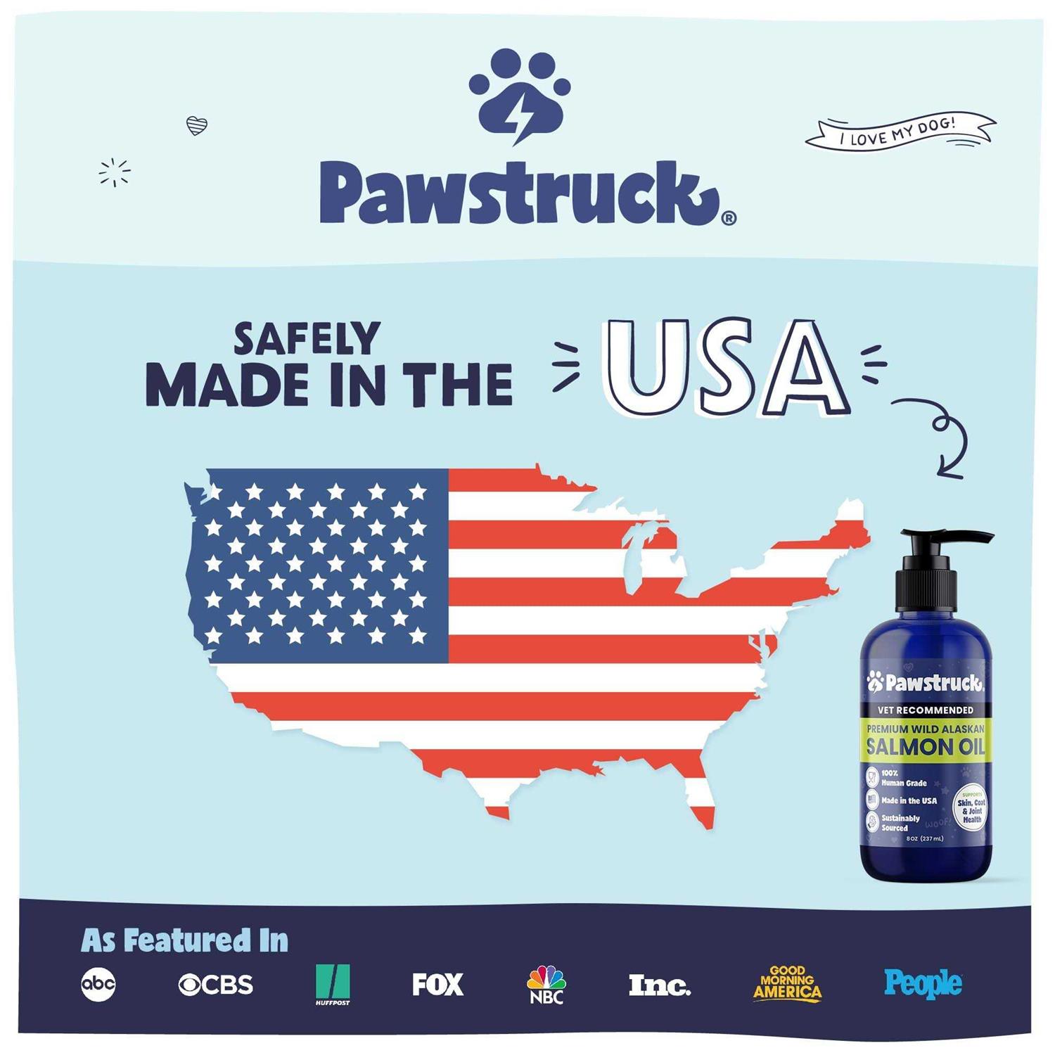 Alternative view of Pawstruck Pure Human-Grade Wild Alaskan Salmon Oil for Dogs & Cats Vet Recommended Omega 3 & 6 Extra Strength Supplement Food Topper with EPA DHA Fatty