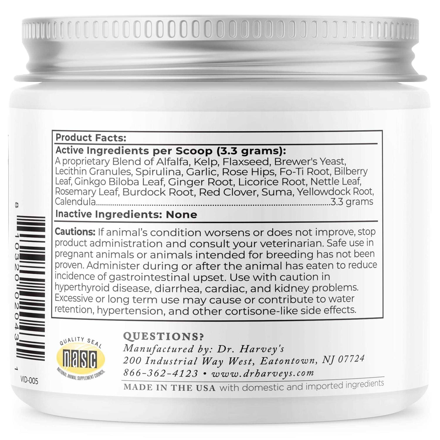 Alternative view of Dr. Harvey's Golden Years Geriatric Supplement for Senior Dogs