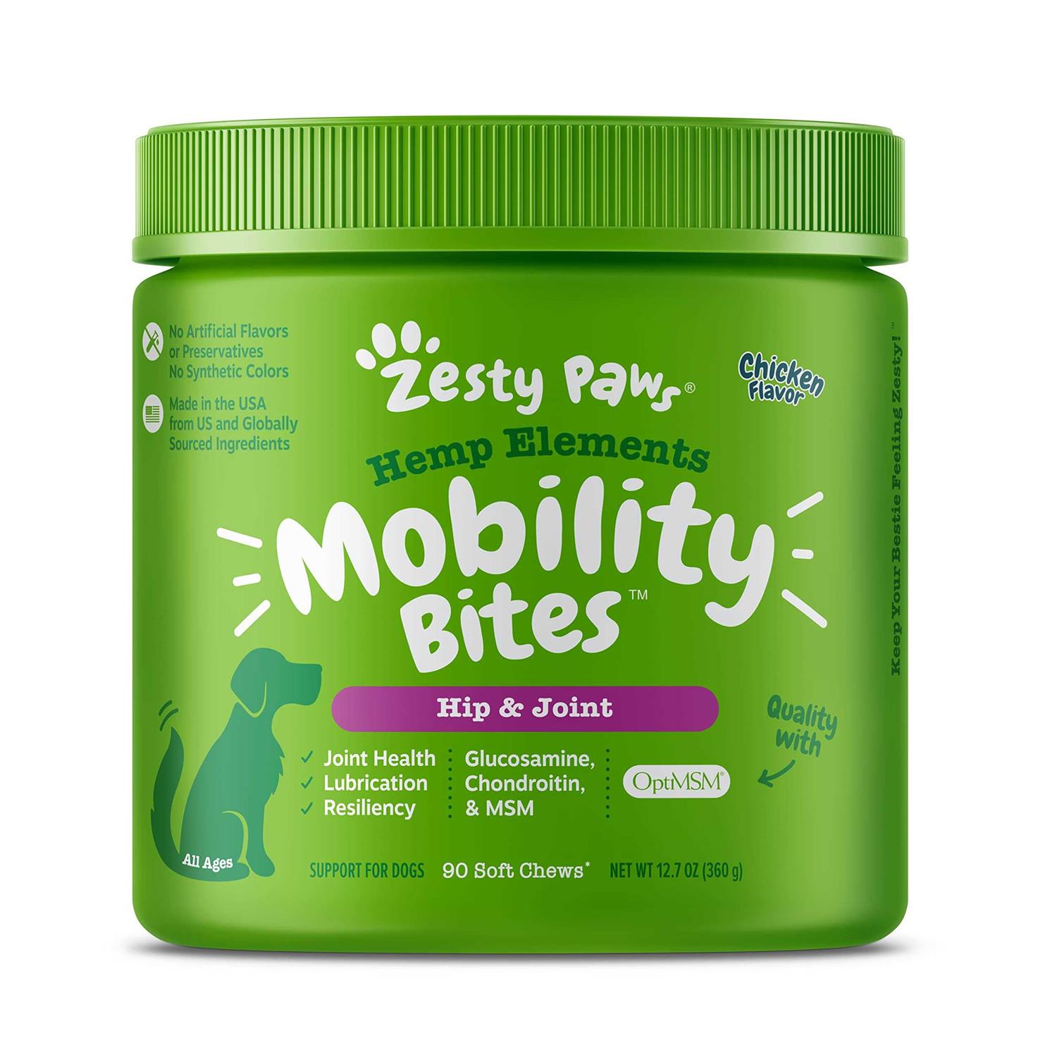Alternative view of Zesty Paws Hemp Elements Mobility Bites for Dogs