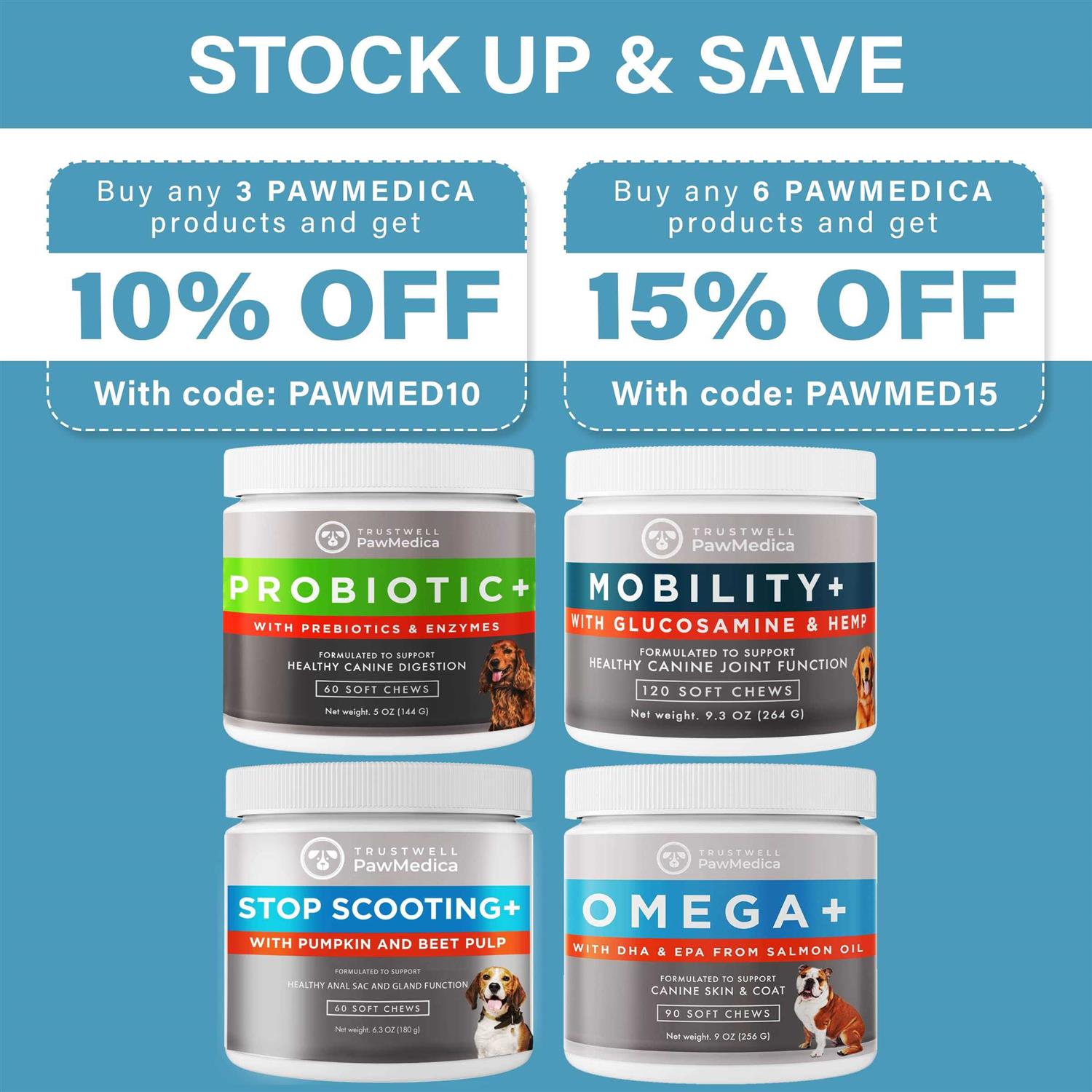 Alternative view of PawMedica Omega 3 for Dogs, Dog Skin and Coat Supplement with Fish Oil Love Helps with Dog Dry Skin