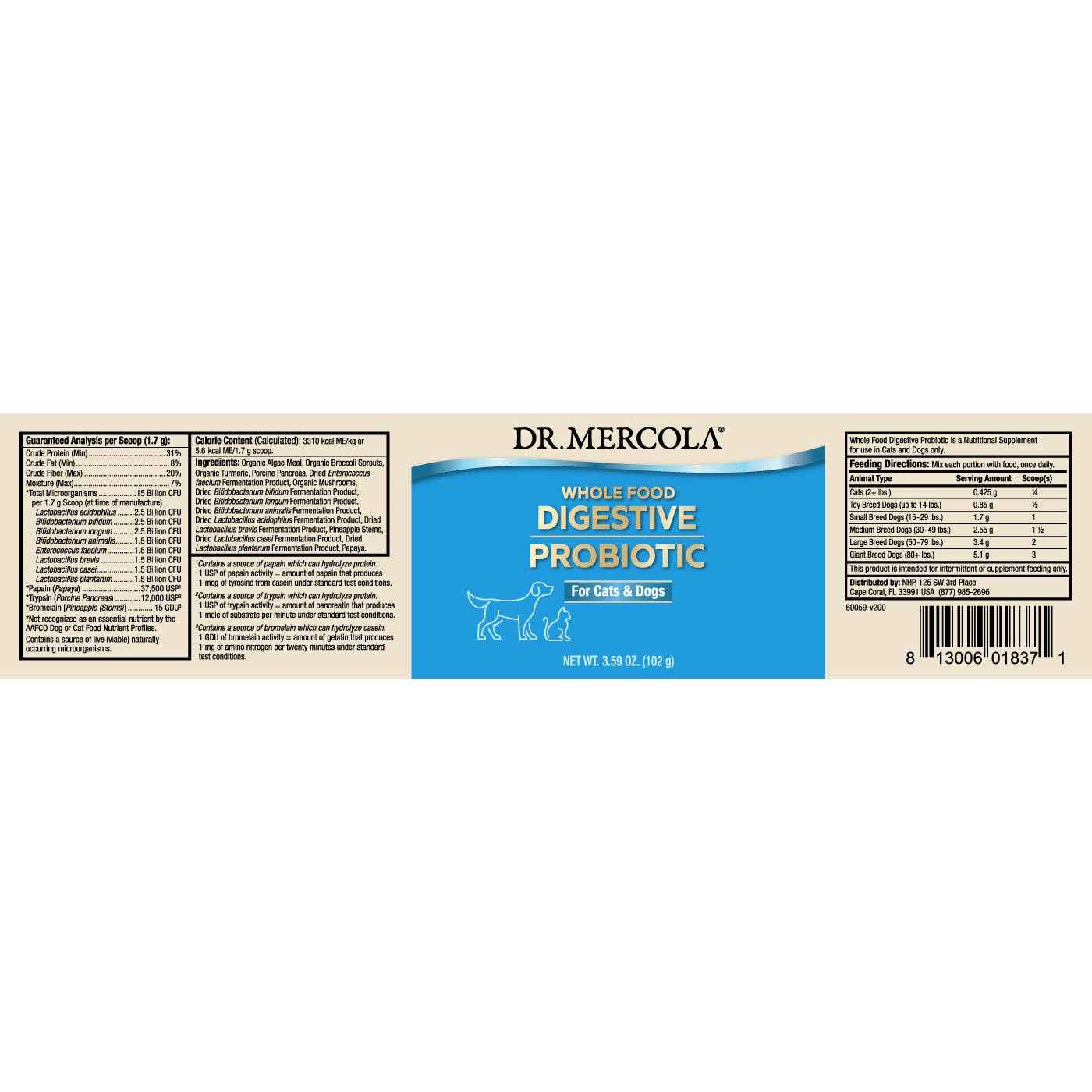 Alternative view of Dr. Mercola Whole Food Digestive Probiotic