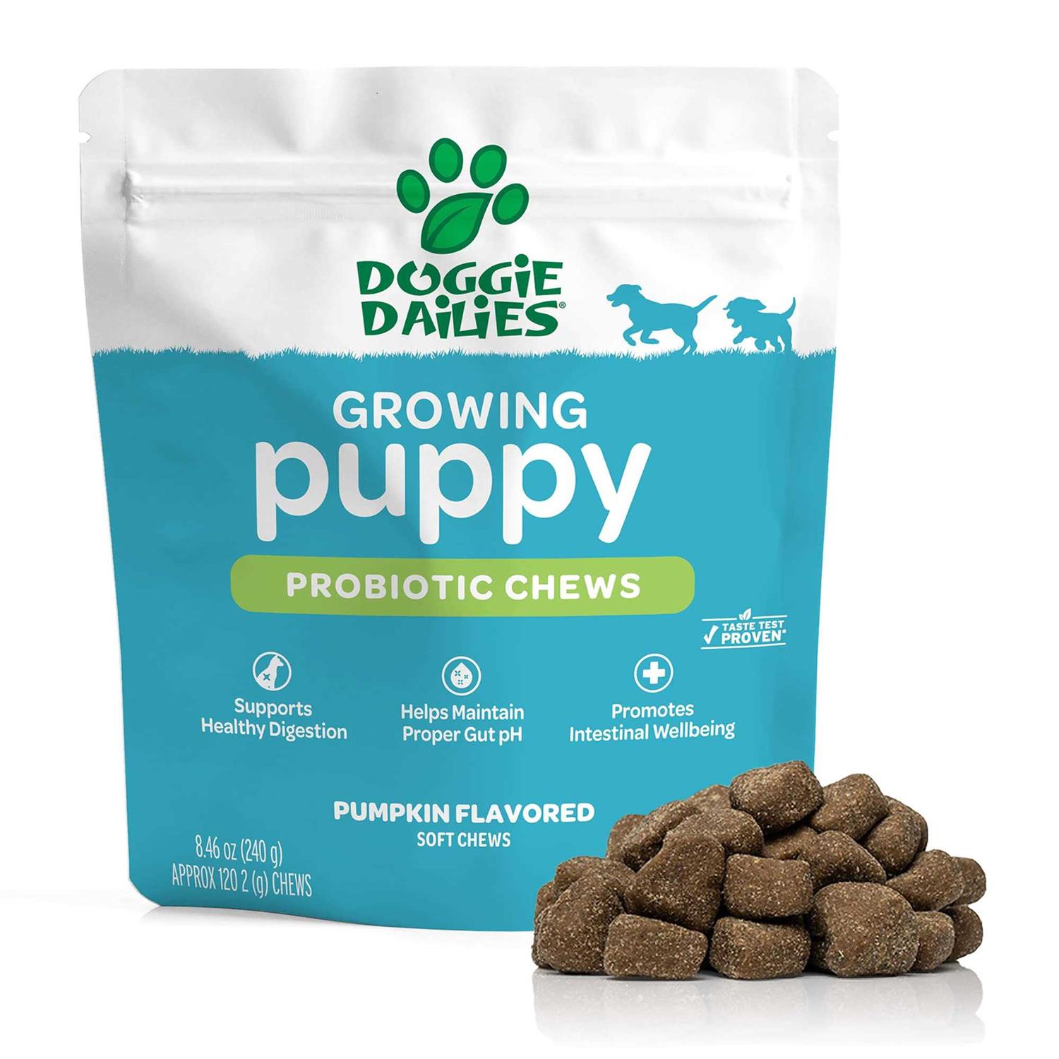 Doggie Dailies Puppy Probiotic Probiotics for Puppies with Digestive Enzymes
