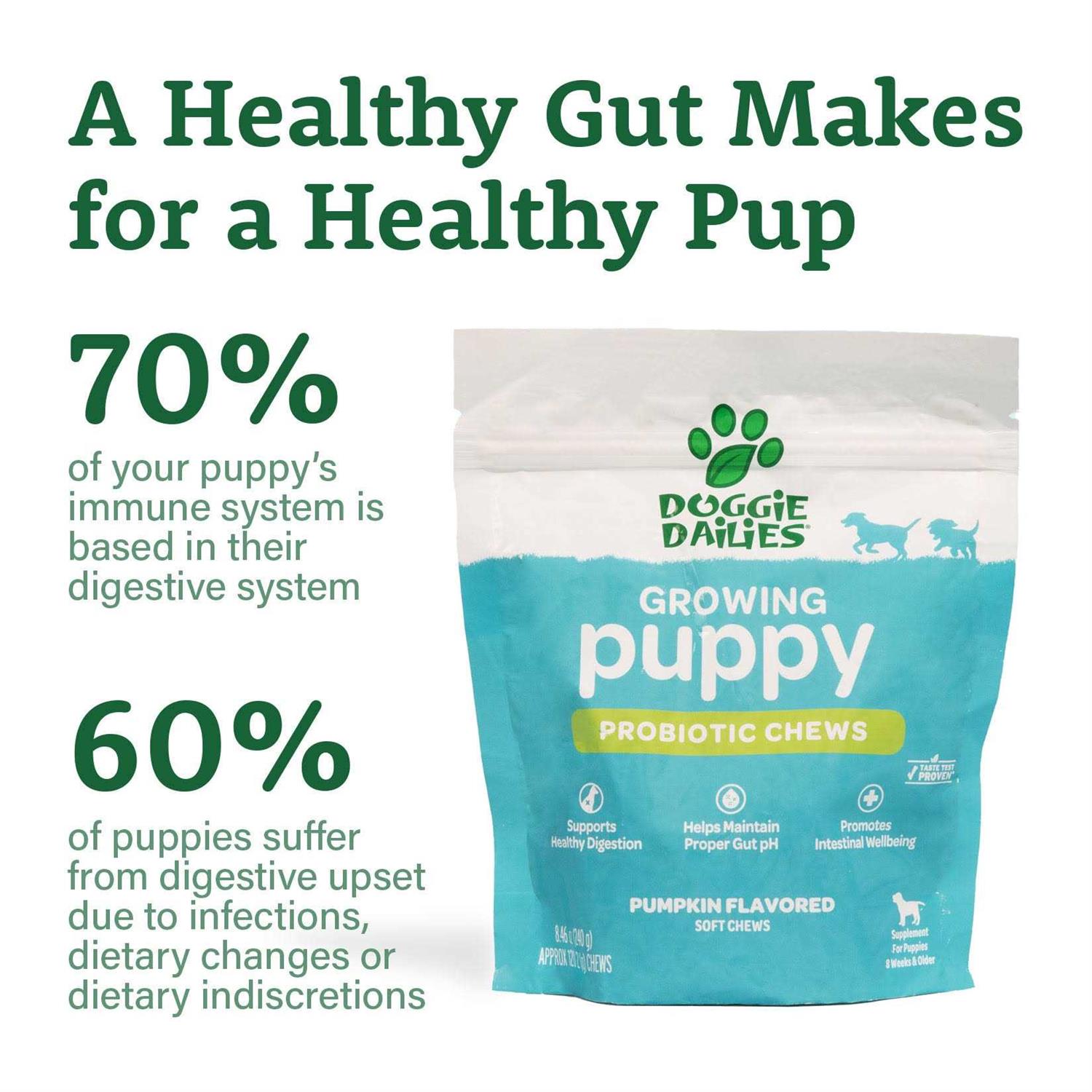 Alternative view of Doggie Dailies Puppy Probiotic Probiotics for Puppies with Digestive Enzymes