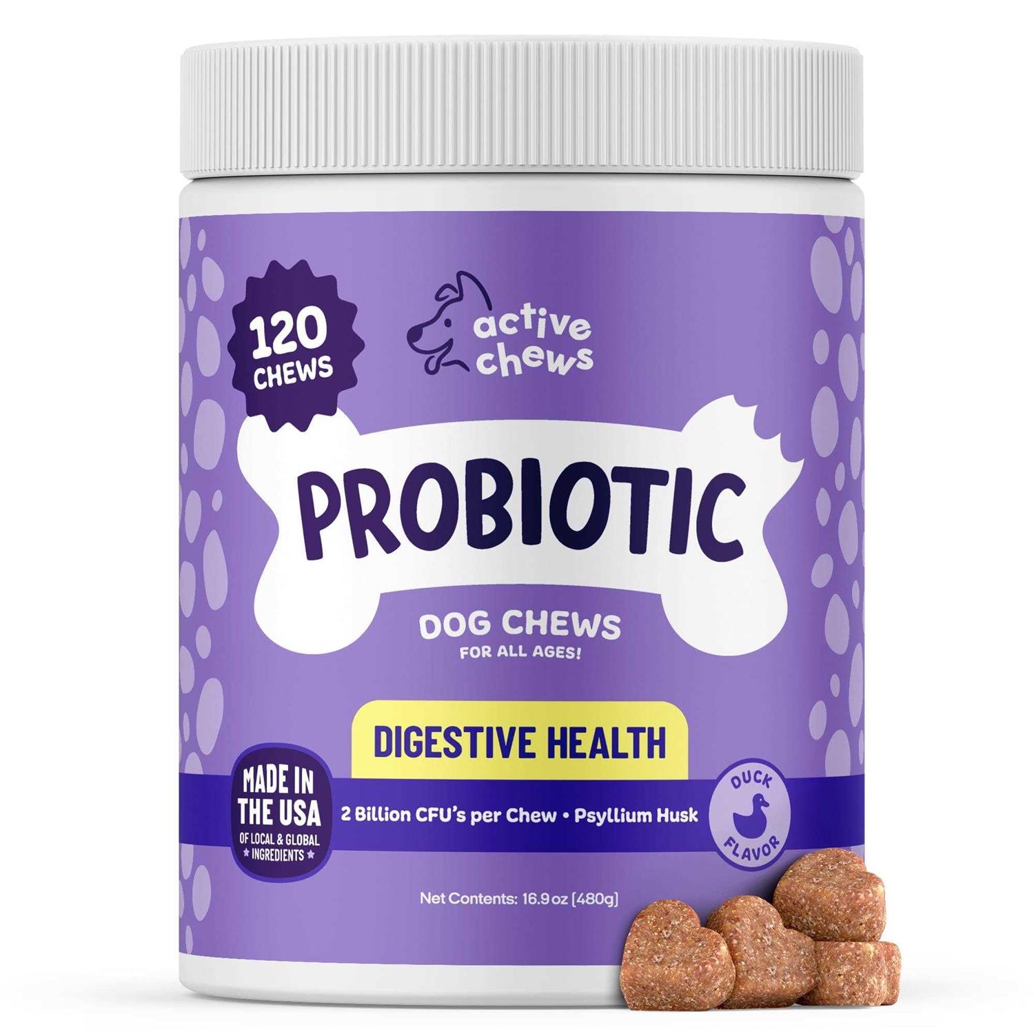 Active Chews Pet Probiotics for Dogs Dog Probiotics and Digestive Enzymes for Dogs Diarrhea
