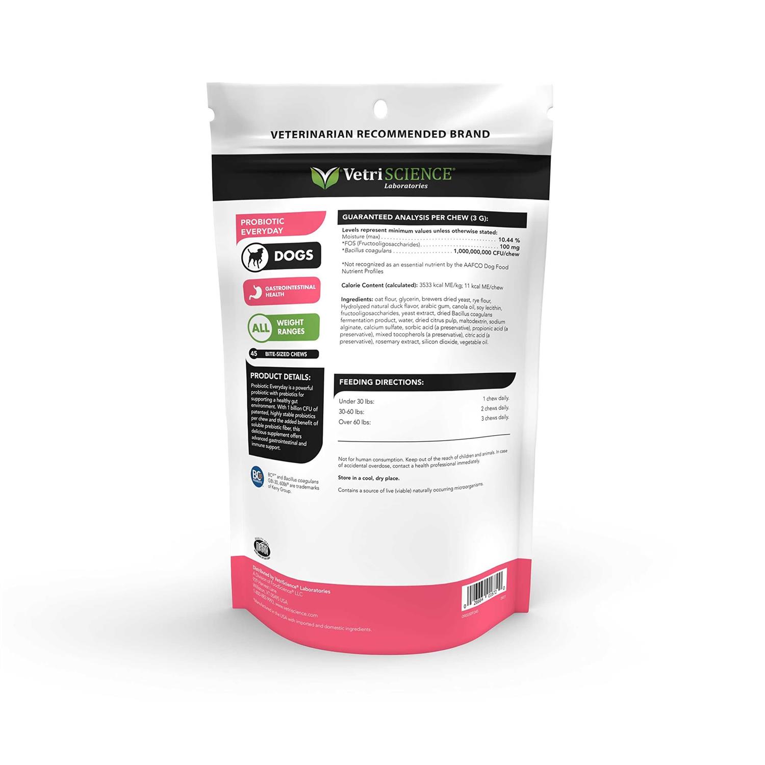 Alternative view of VetriScience Probiotic Everyday Chews for Dogs