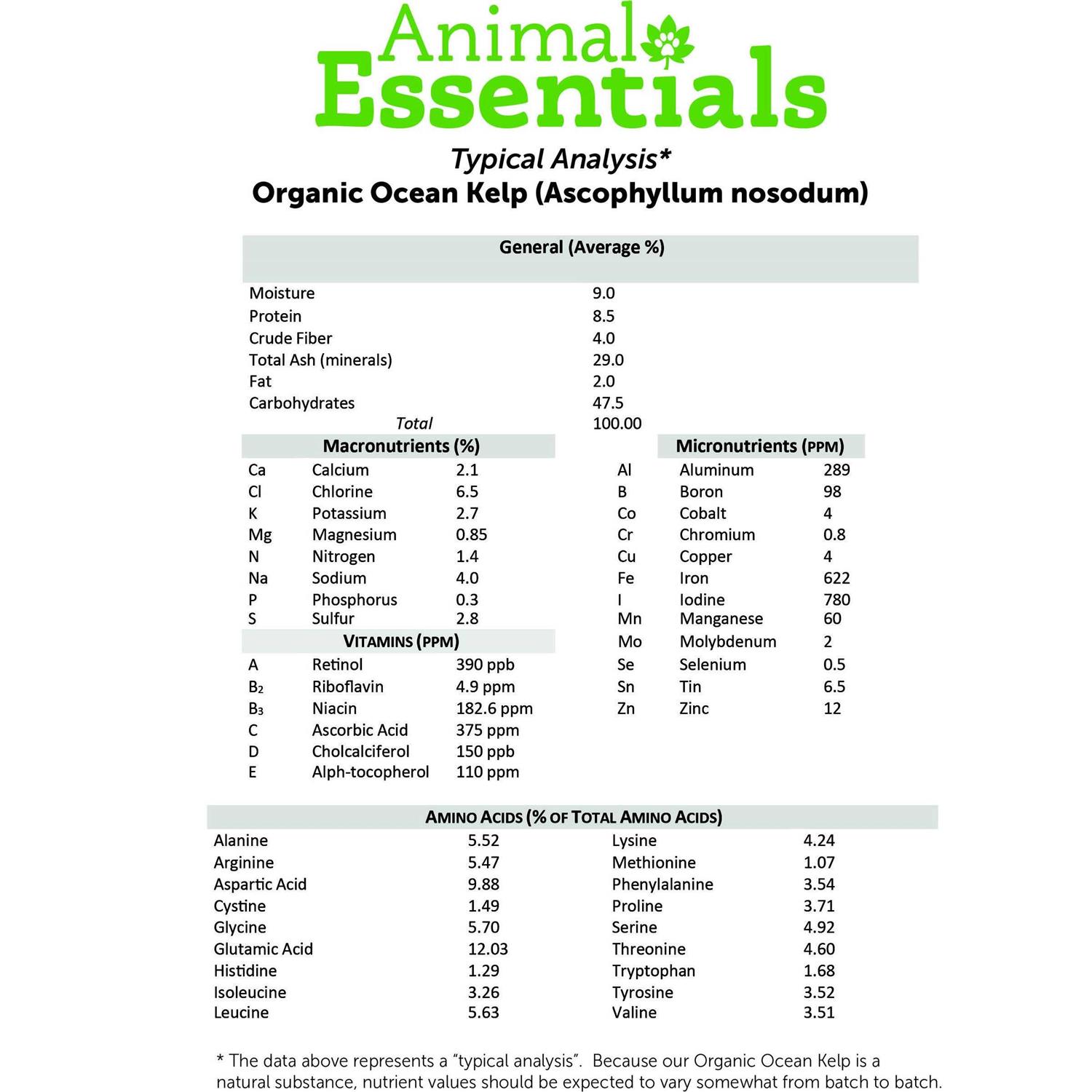 Alternative view of Animal Essentials Organic Ocean Kelp