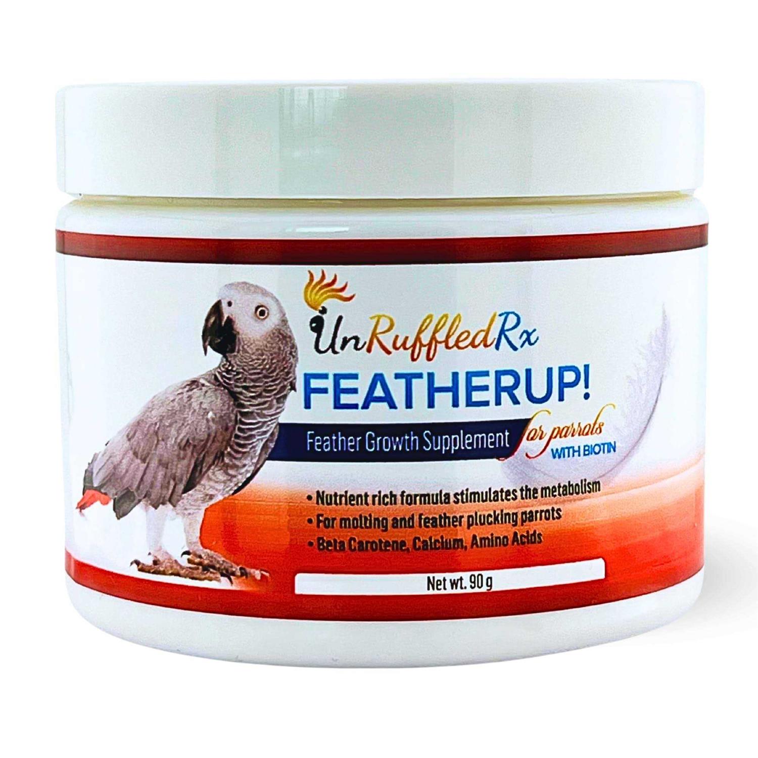 UnRuffledRx FeatherUp! Bird Multivitamin with Biotin for Beautiful Plumage