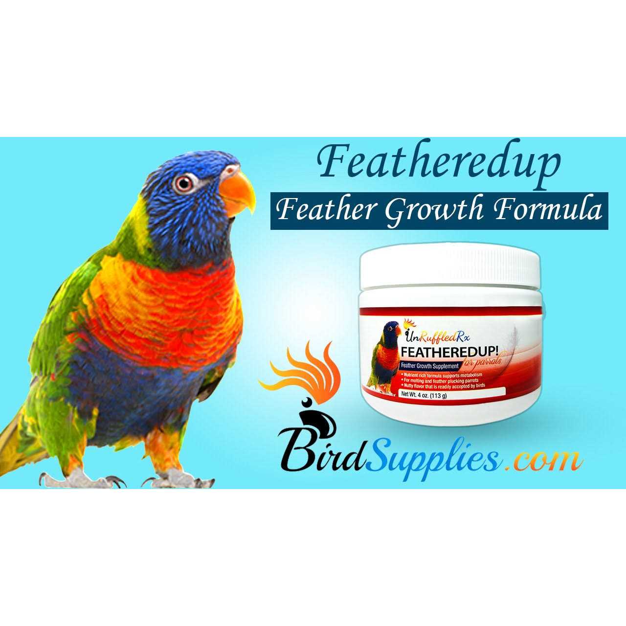 Alternative view of UnRuffledRx FeatherUp! Bird Multivitamin with Biotin for Beautiful Plumage