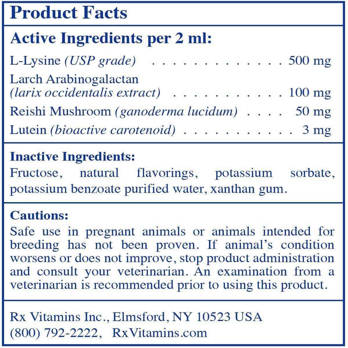 Alternative view of Rx Vitamins Liquid Immuno for Pets