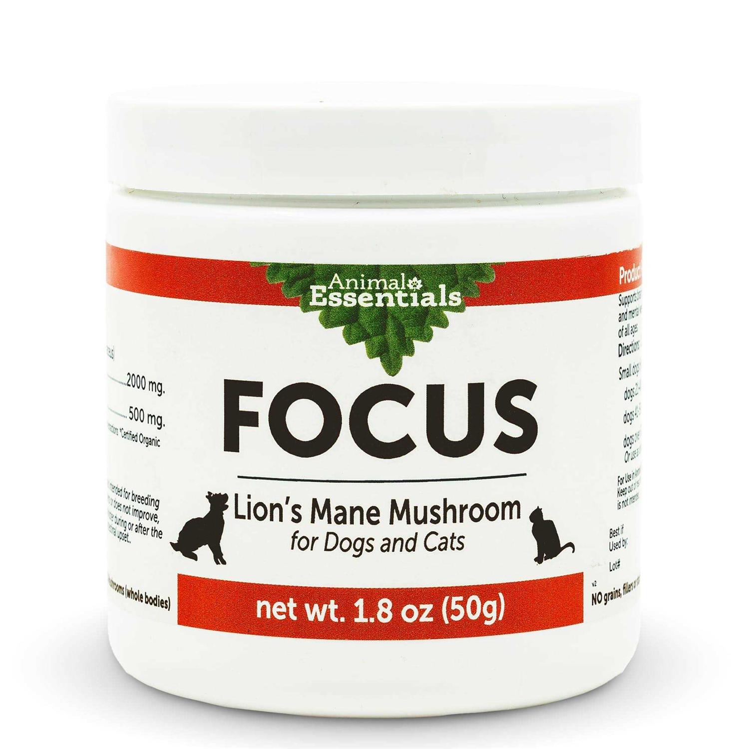 Animal Essentials Focus Lions Mane Cat & Dog Vitamin Supplement