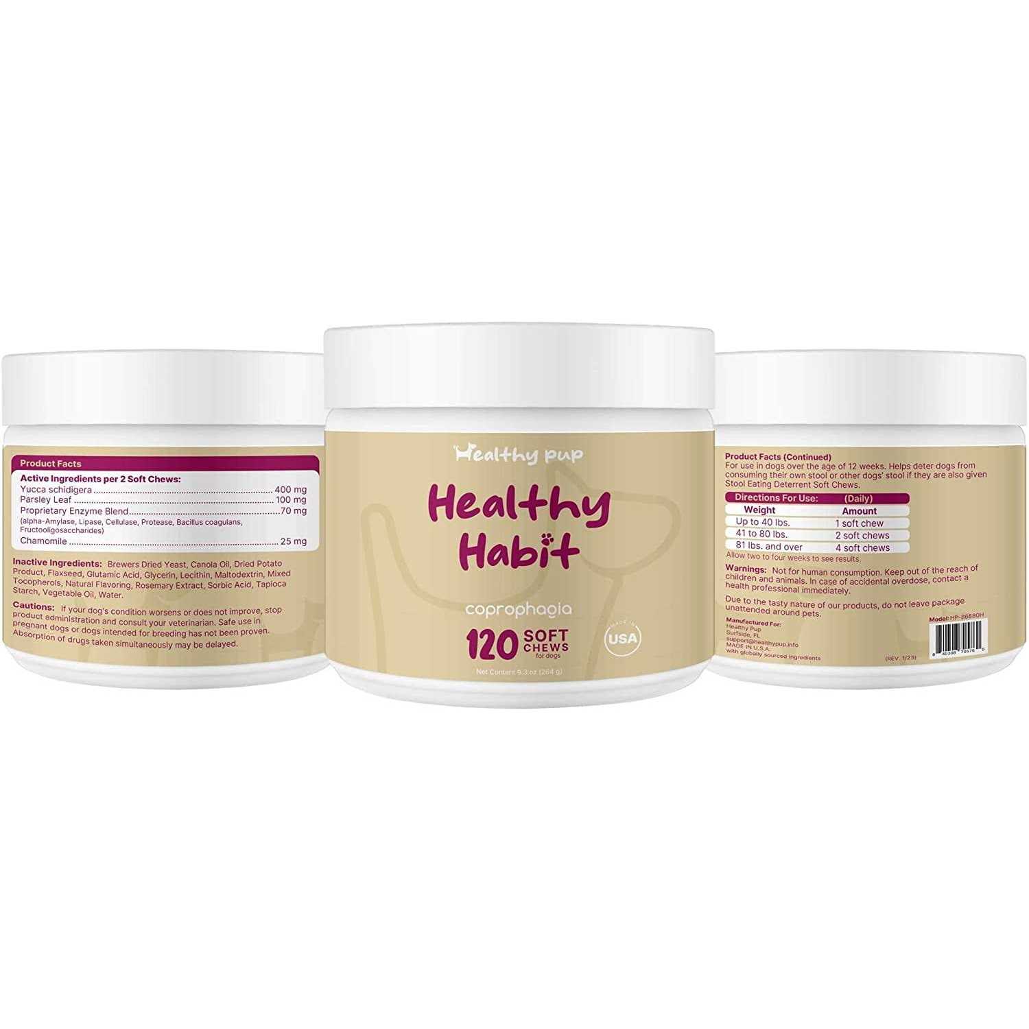 Alternative view of Healthy Pup Healthy Habit Coprophagia Supplement for Dogs