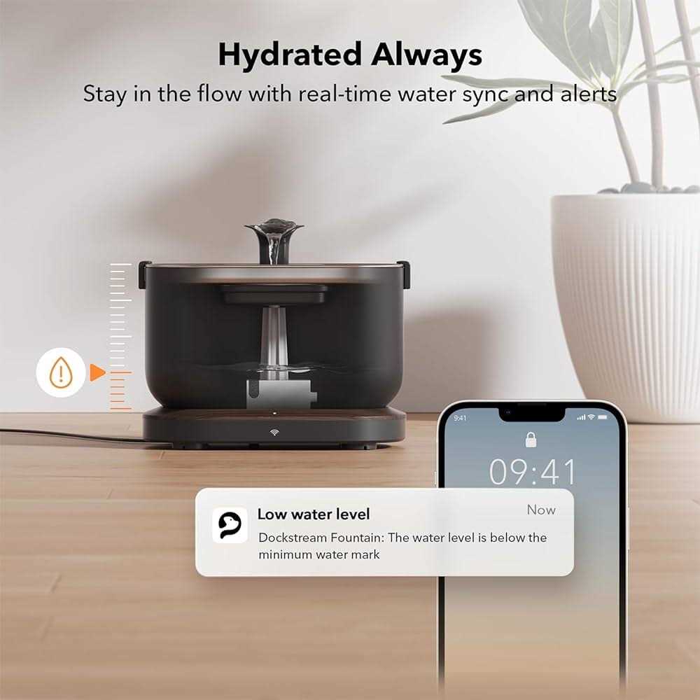 Alternative view of PETLIBRO App Monitoring Cat Water Fountain with Wireless Pump 2.5L/84oz Dockstream Pet Water Fountain for Cats Inside