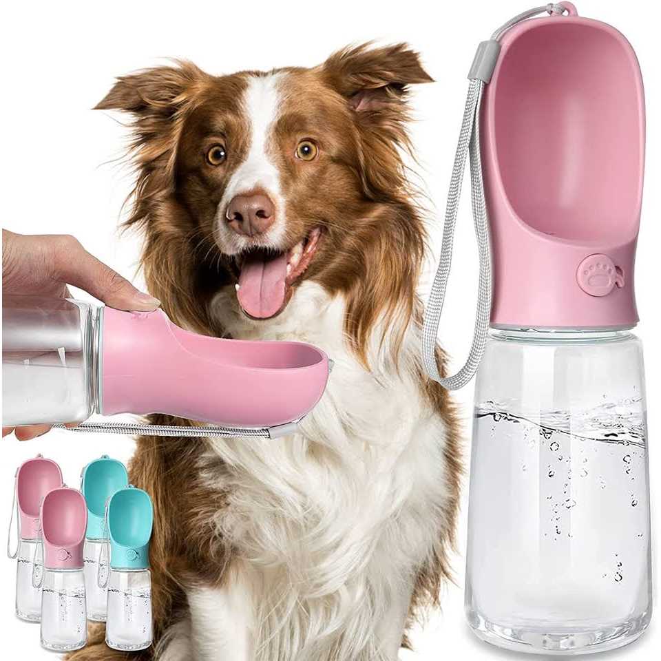 Kalimdor Dog Water Bottle Leak Proof Portable Puppy Water Dispenser with Drinking Feeder for Pets Outdoor Walking