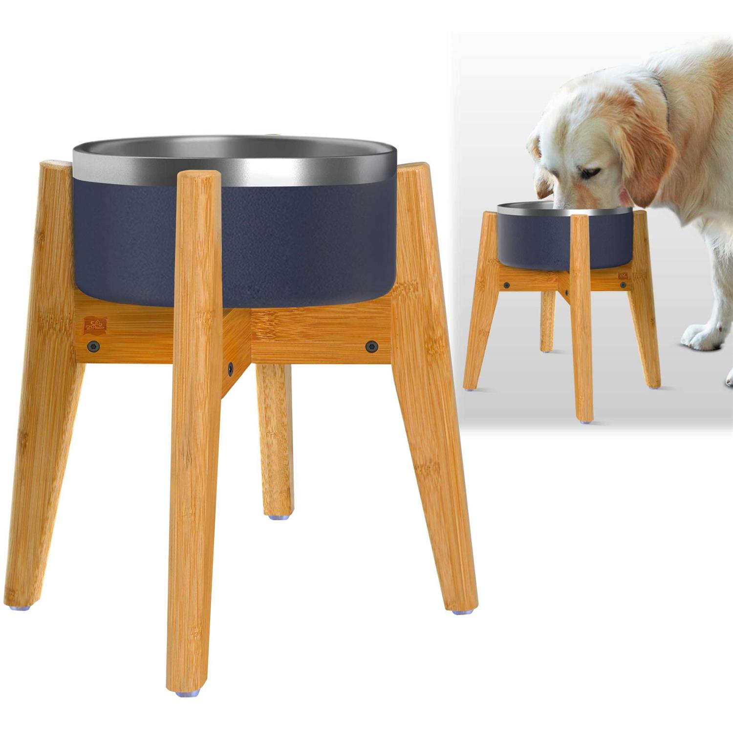 ZPirates Dog Bowl Stand Dogs Height Width Adjustable