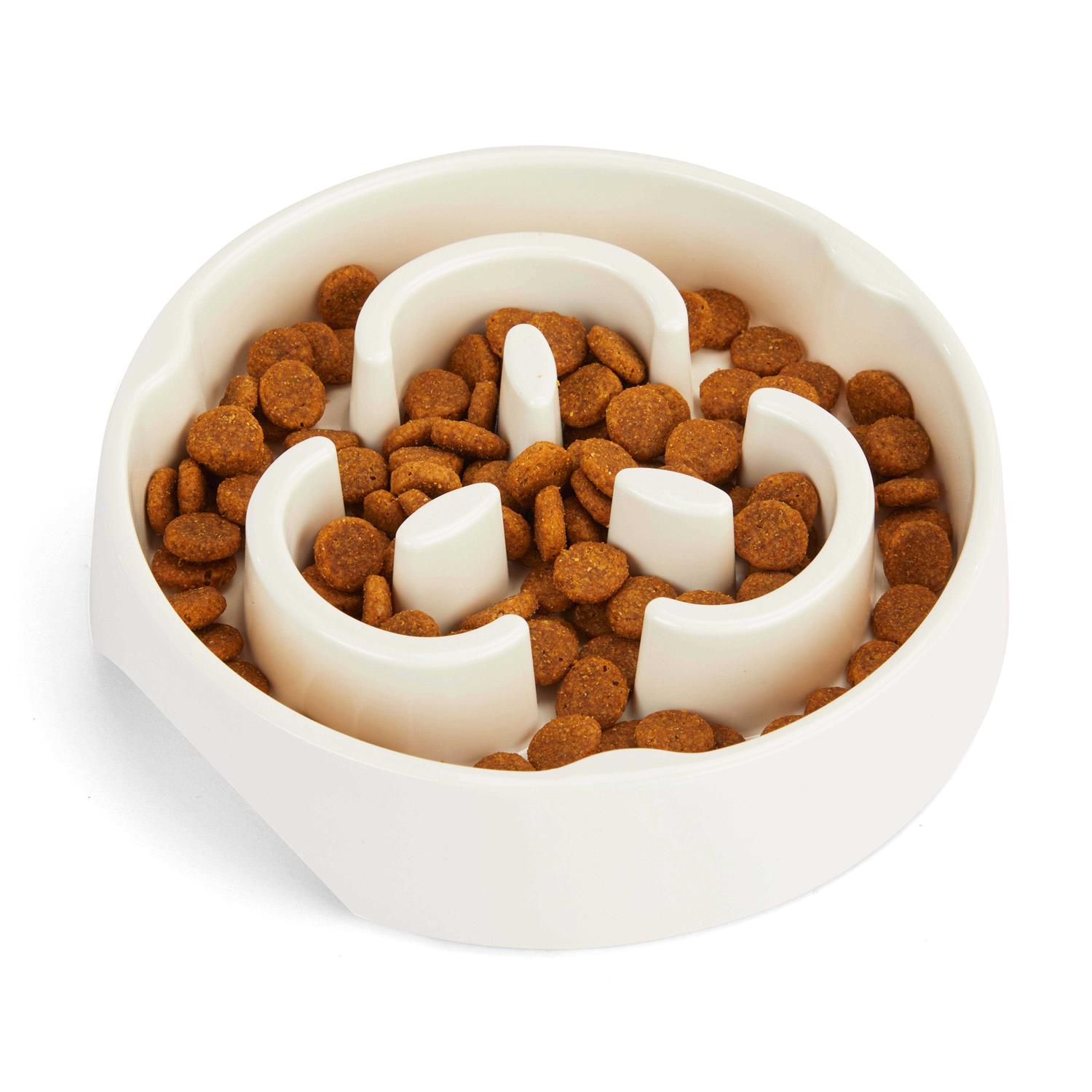 EveryYay Slow 1.6 Cups White Dog Feeder