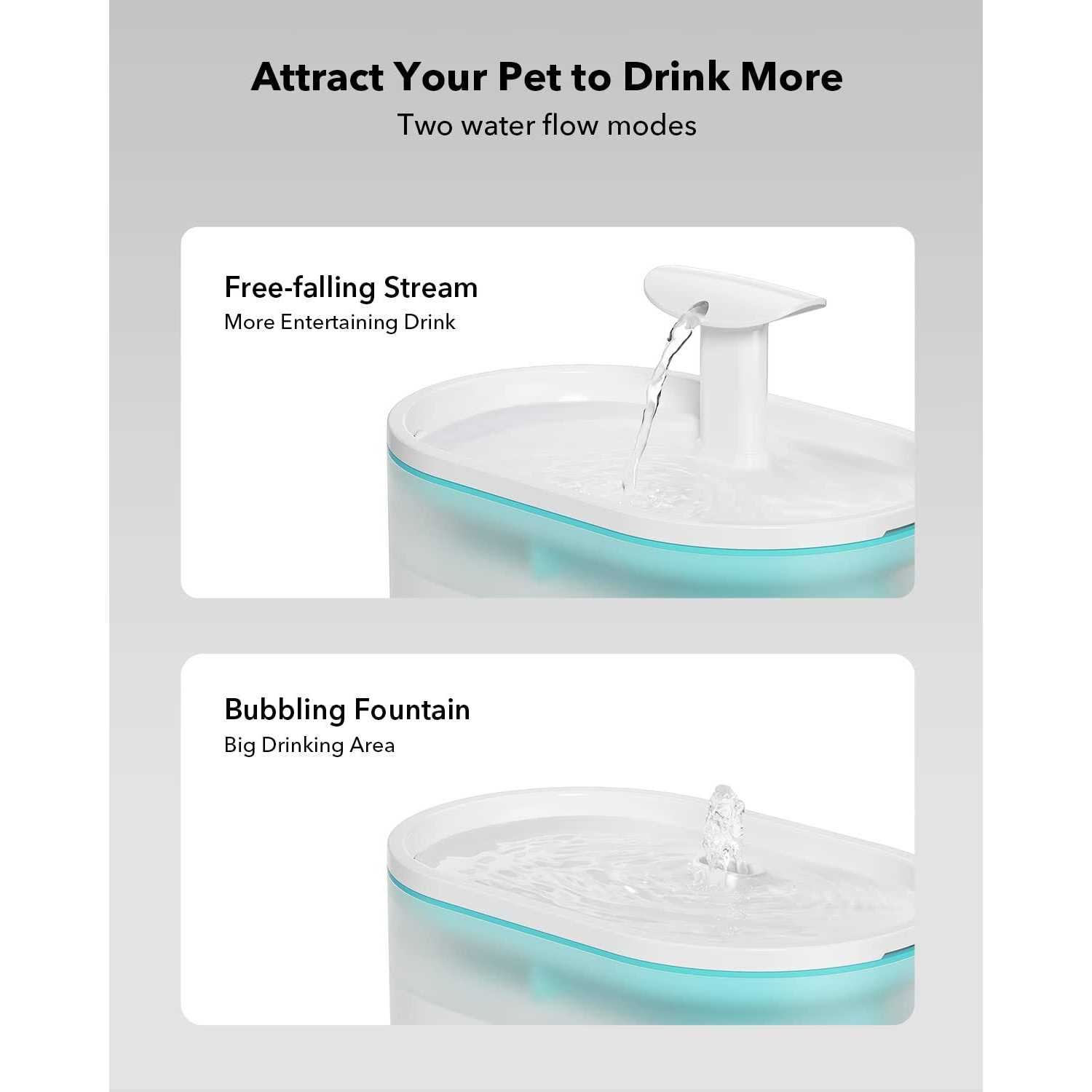 Alternative view of PETLIBRO Cat Water Fountain 71oz/2.1L Ultra Quiet Pet Water Fountain for Cats Inside