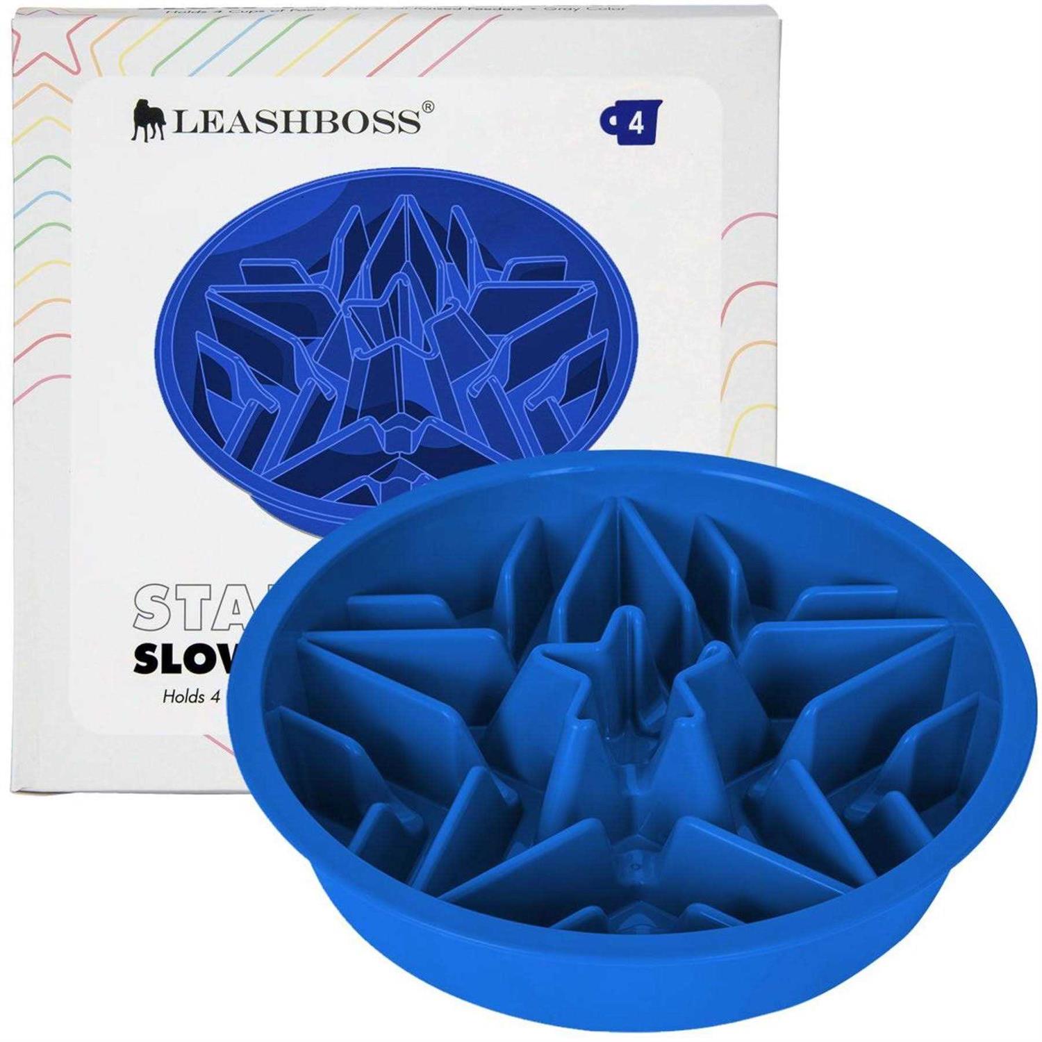 Leashboss Slow Feeder Dog Bowls Cup Maze Puzzle Food Bowl with Feeder Holes